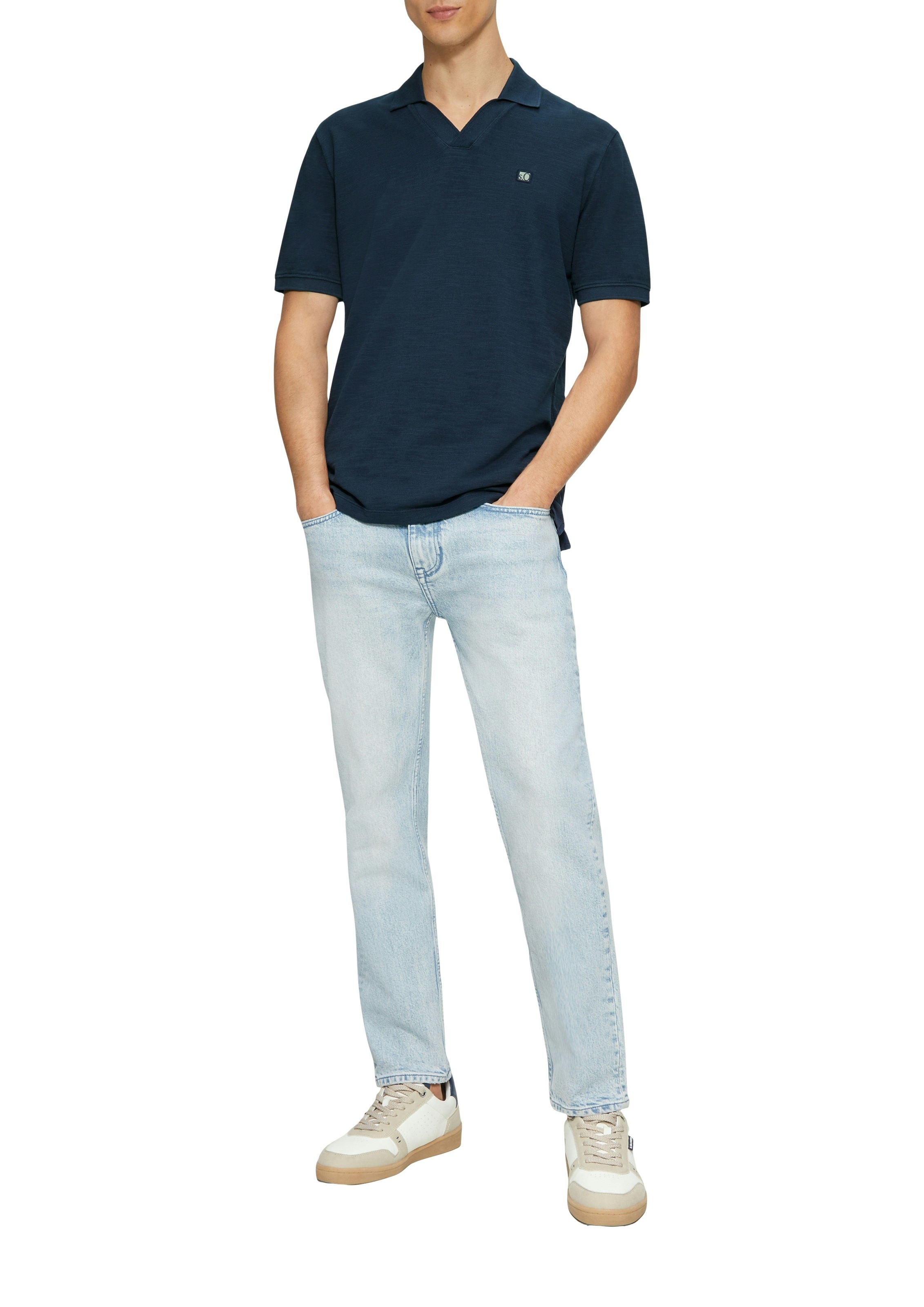 s.Oliver Poloshirt mit Logo Stickerei