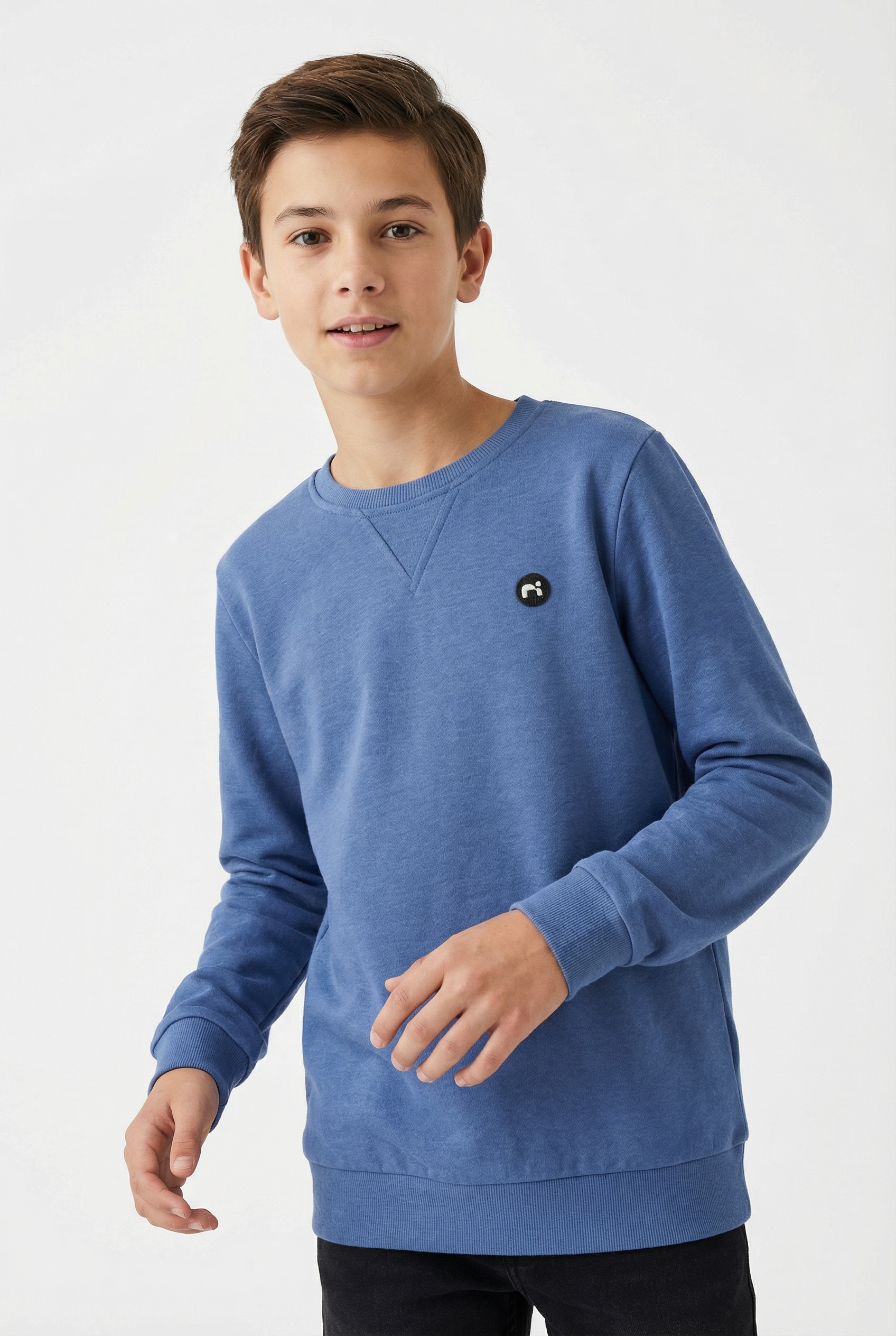 Name It Sweatshirt "NKMVIMO für Jungen mit Bündchen und klassischer Form", unifarben, casual, regular fit, Baumwollmischung, Rundhals