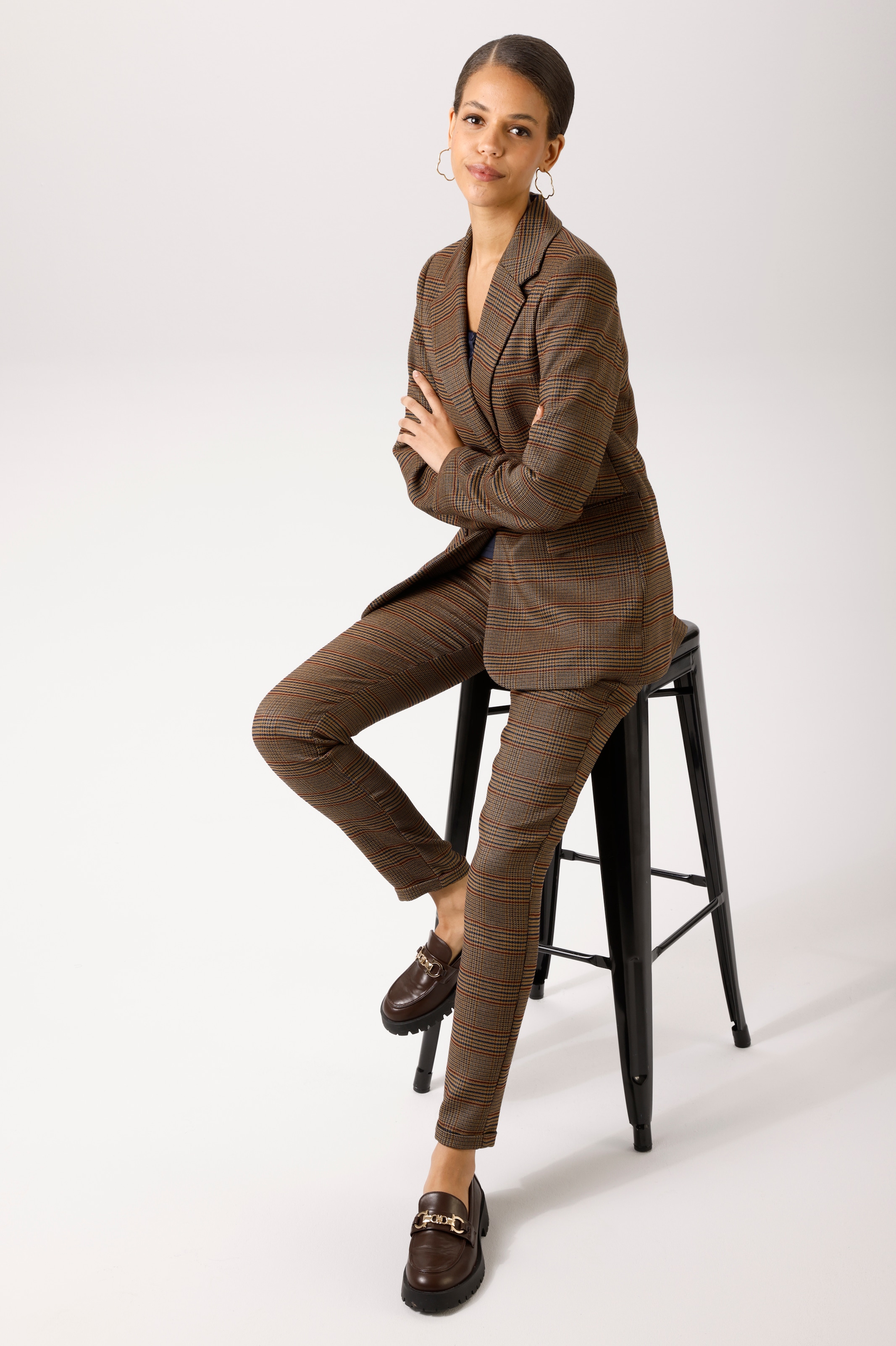 Aniston CASUAL Longblazer im trendigen Karo-Dessin - NEUE KOLLEKTION