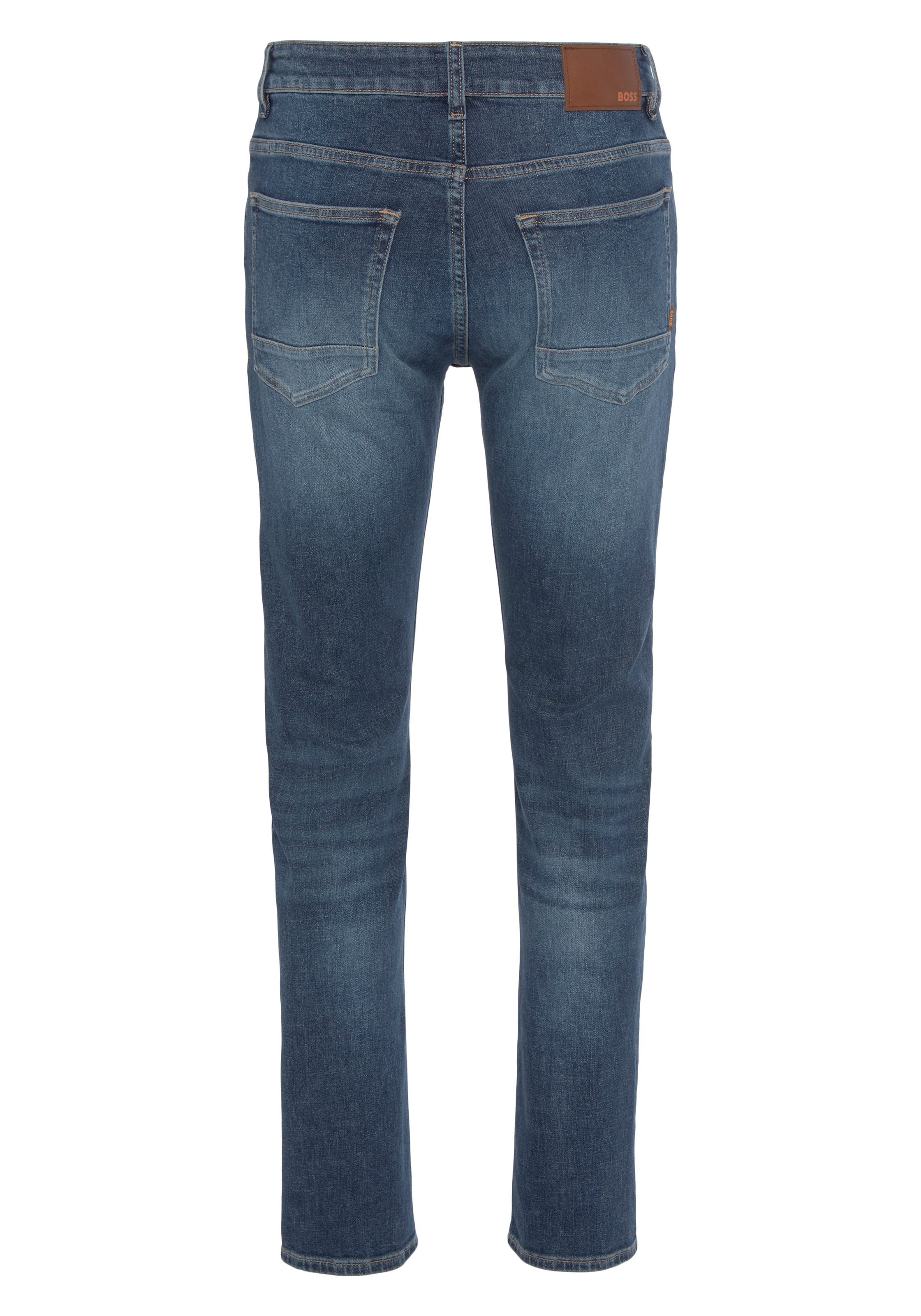 BOSS ORANGE Slim-fit-Jeans »Delaware BC-L-C«, mit Leder-Markenlabel am hinteren Bundabschluss