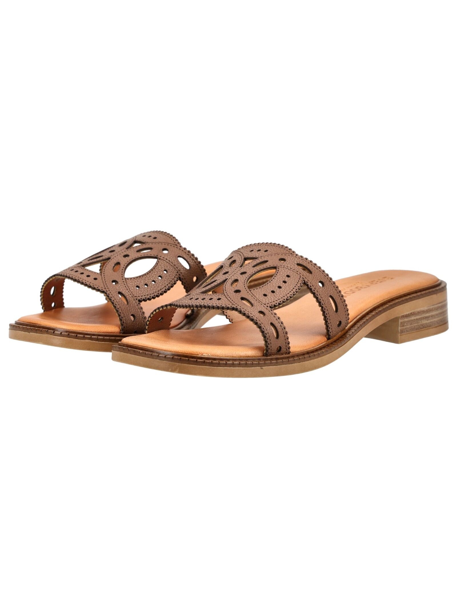 Pantolette EVERYBODY "Everybody Pantoletten Leder", Herren, Gr. 38, cuoio, Leder, Schuhe Pantolette 3