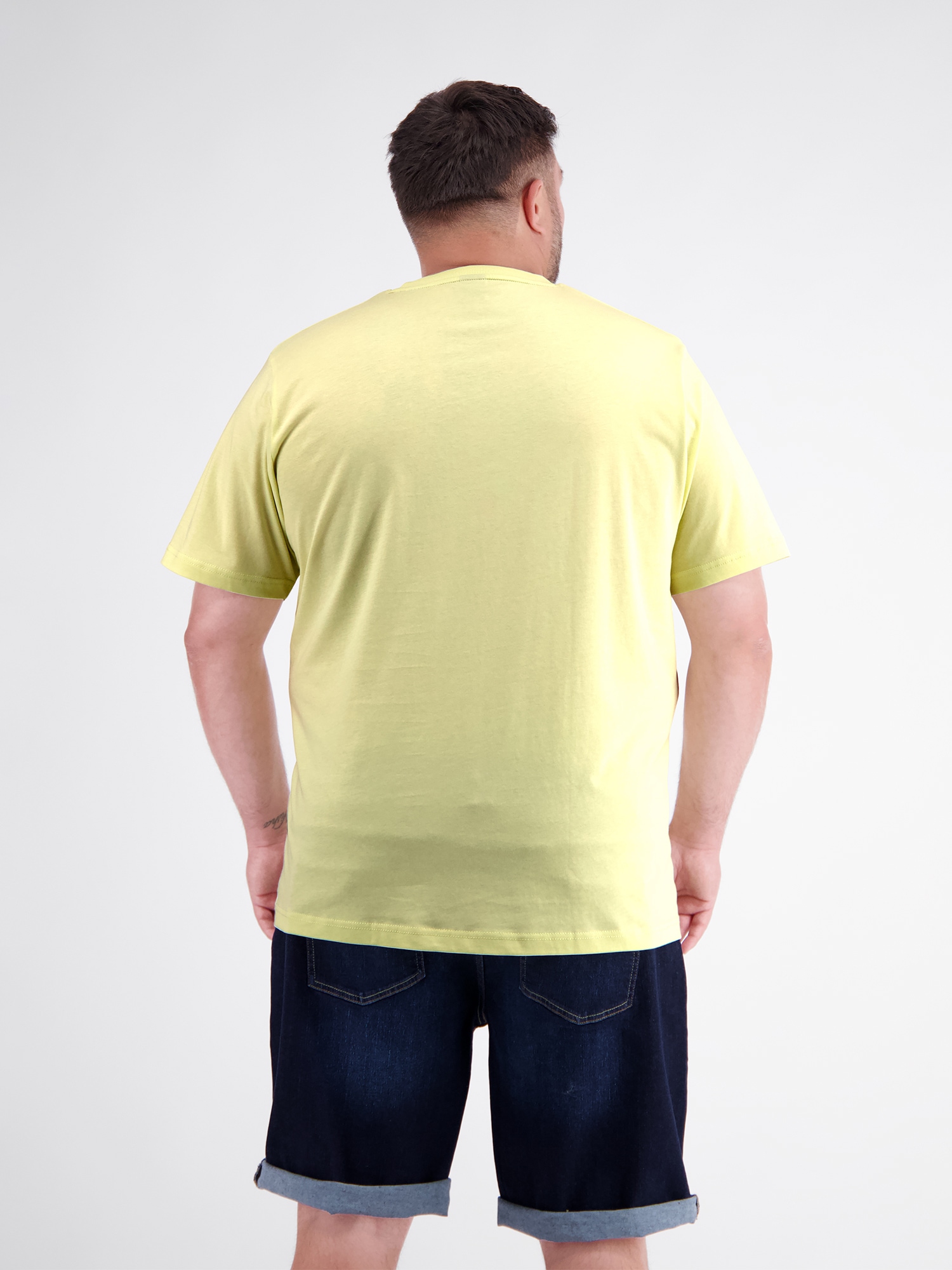 LERROS T-Shirt »Sommerliches T-Shirt aus Baumwolle mit O-Neck, große Größen«