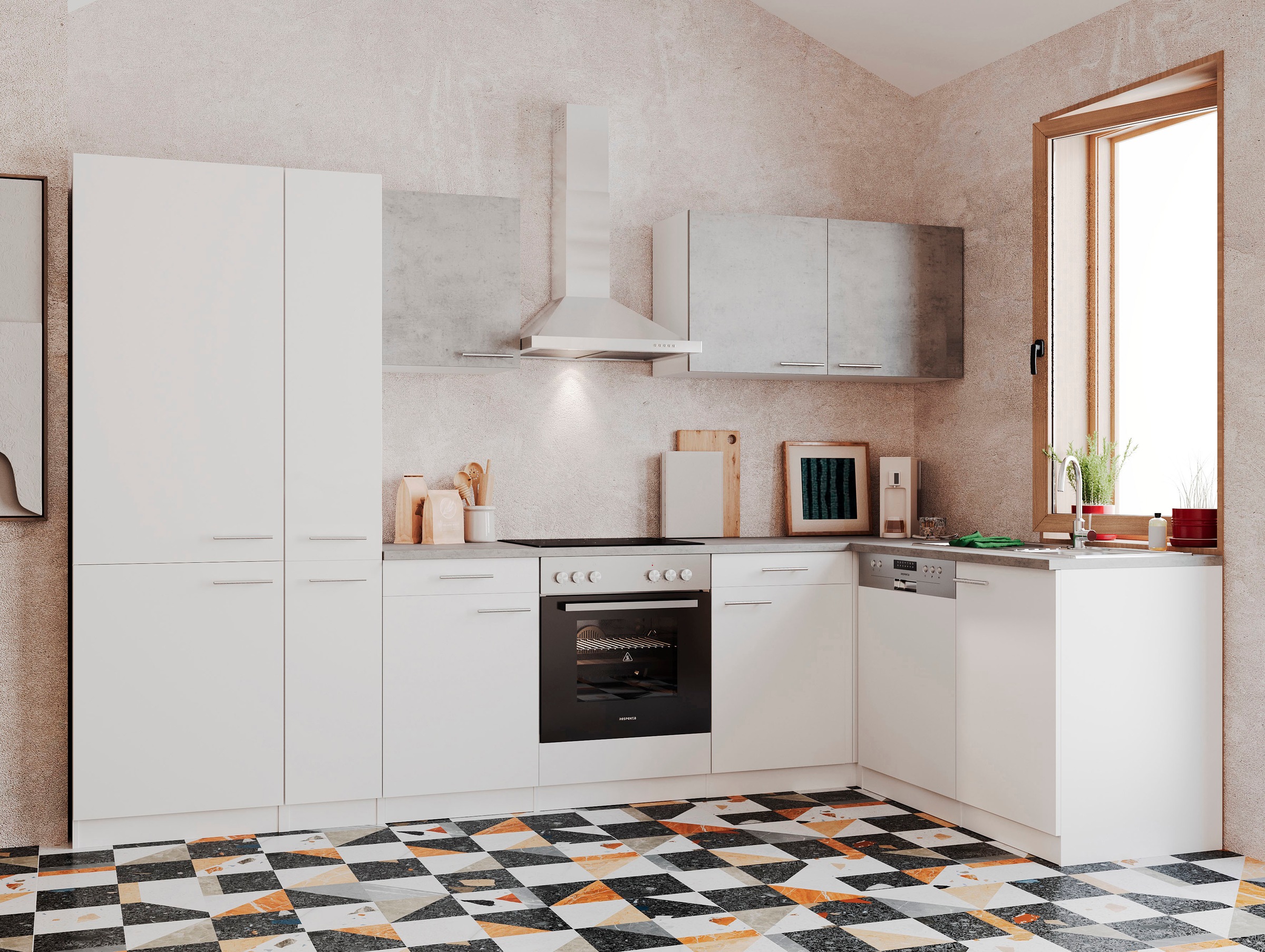 RESPEKTA Küchenzeile "Malia" Breite 310 cm, mit Soft-Close, in exklusiver K günstig online kaufen