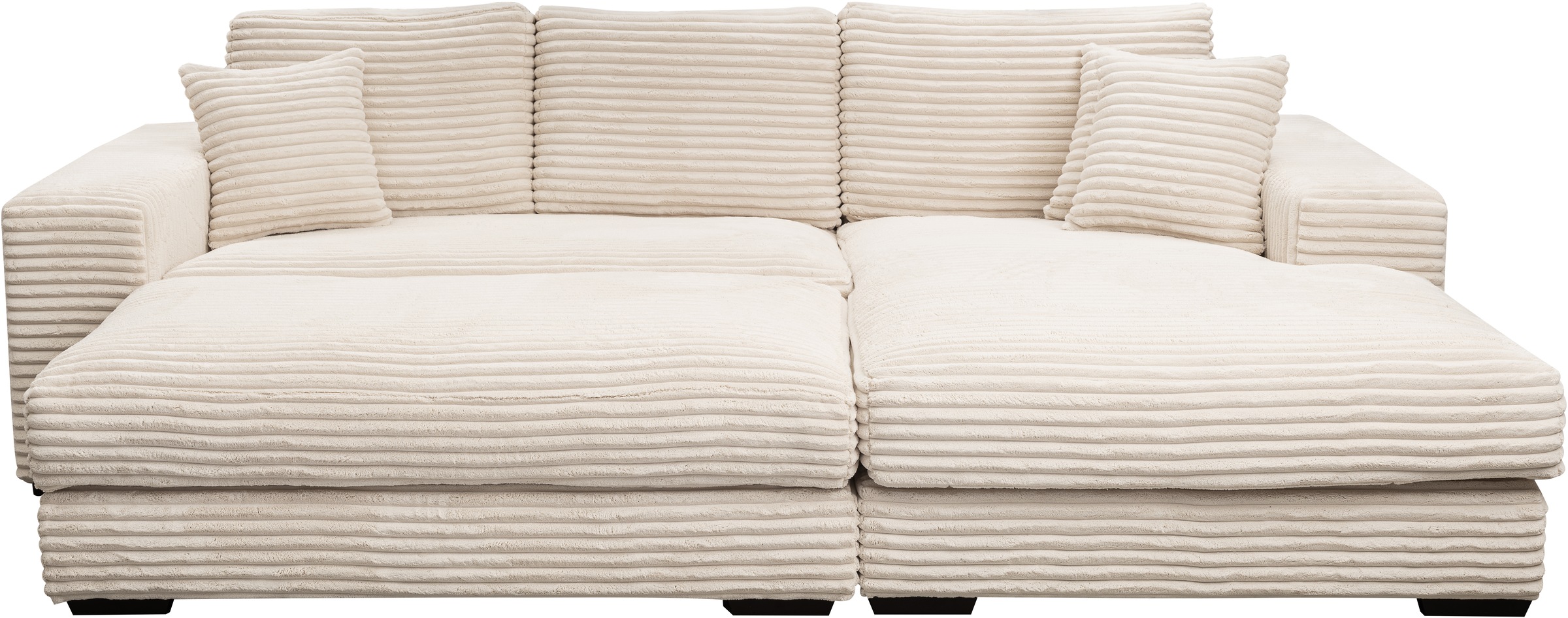 WERK2 Polstergarnitur "Eden L-Form + Hocker. Mega Couch Breite 286cm, Cord" günstig online kaufen