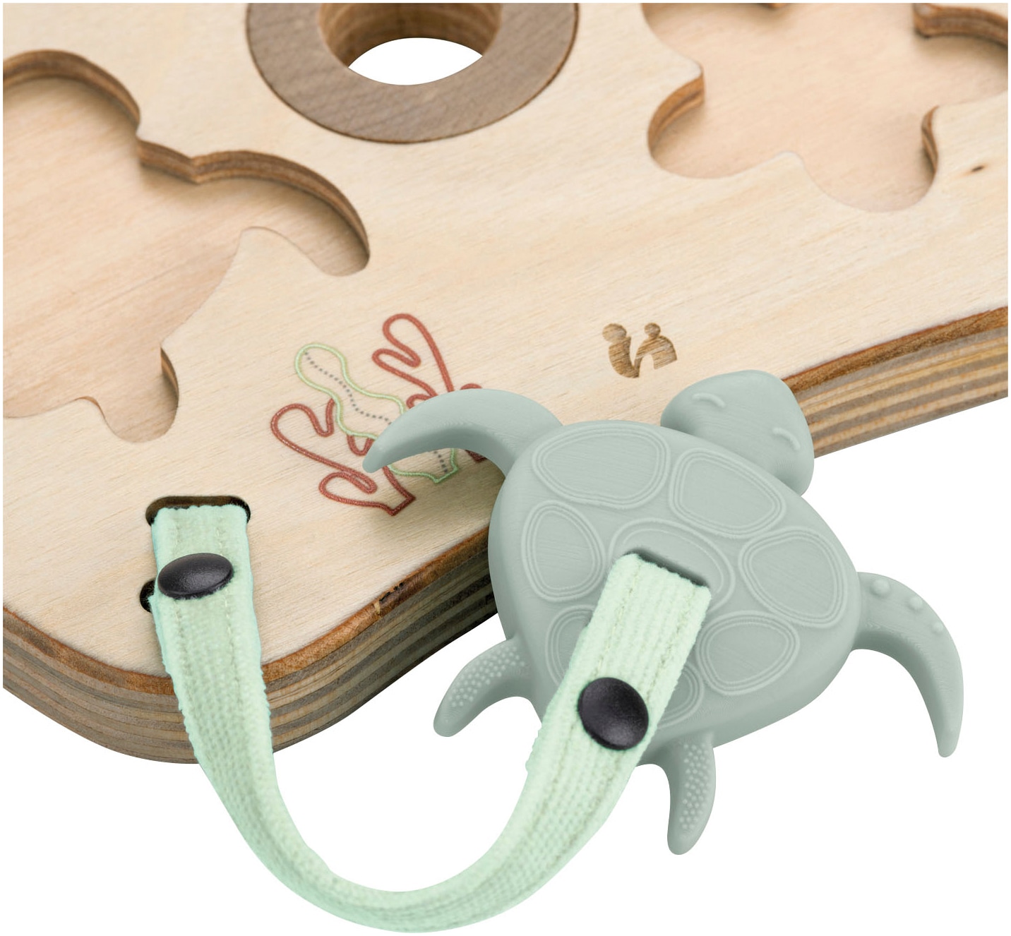 Hauck Puzzle »Play Puzzling S, Turtle & Flower«, aus Holz; für Hauck Play Tray; FSC® - schützt Wald - weltweit