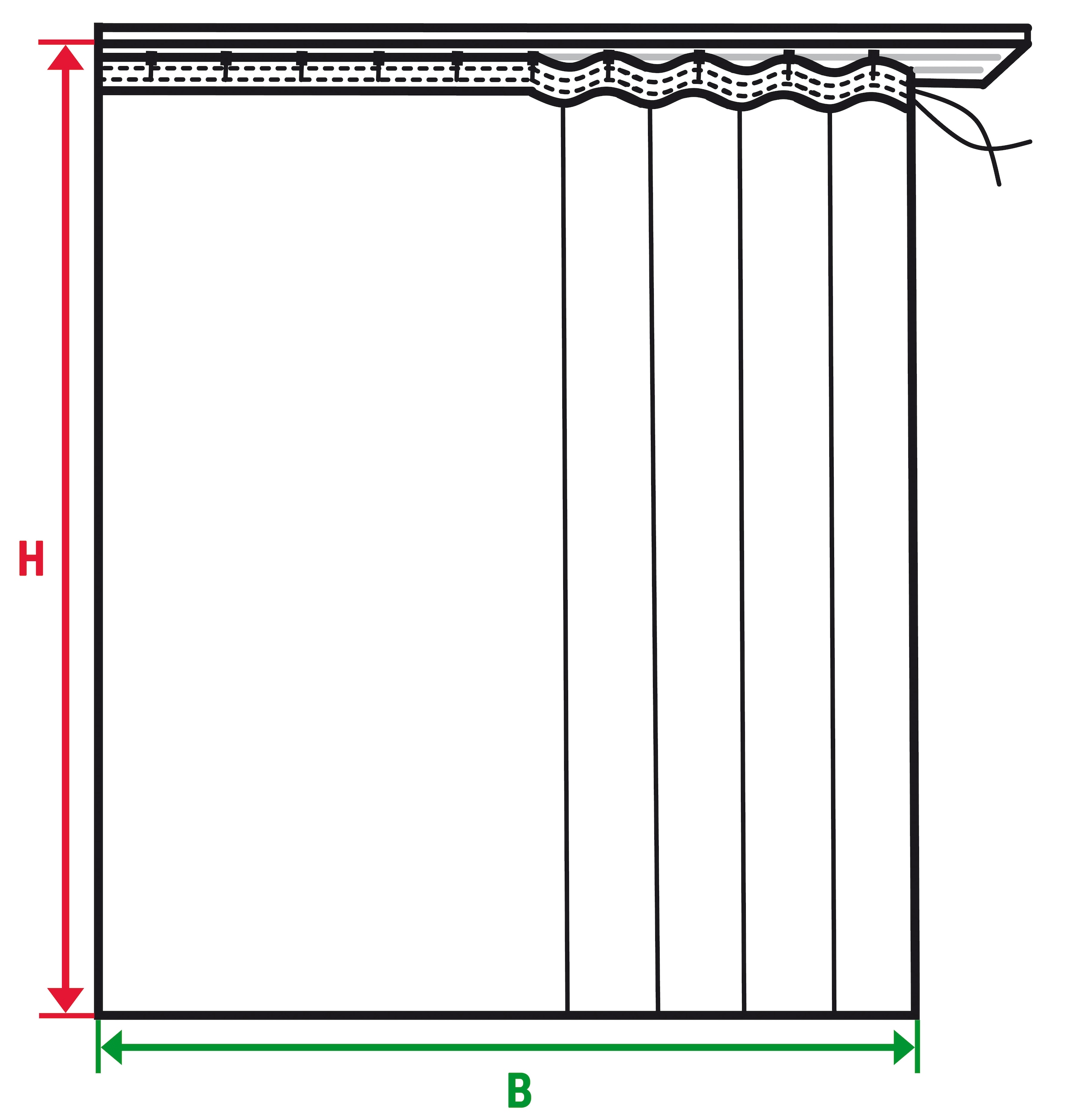 Rechnung auf (1 | BAUR WOHNIDEEN halbtransparent St.), »PAOLO«, Gardine HOME