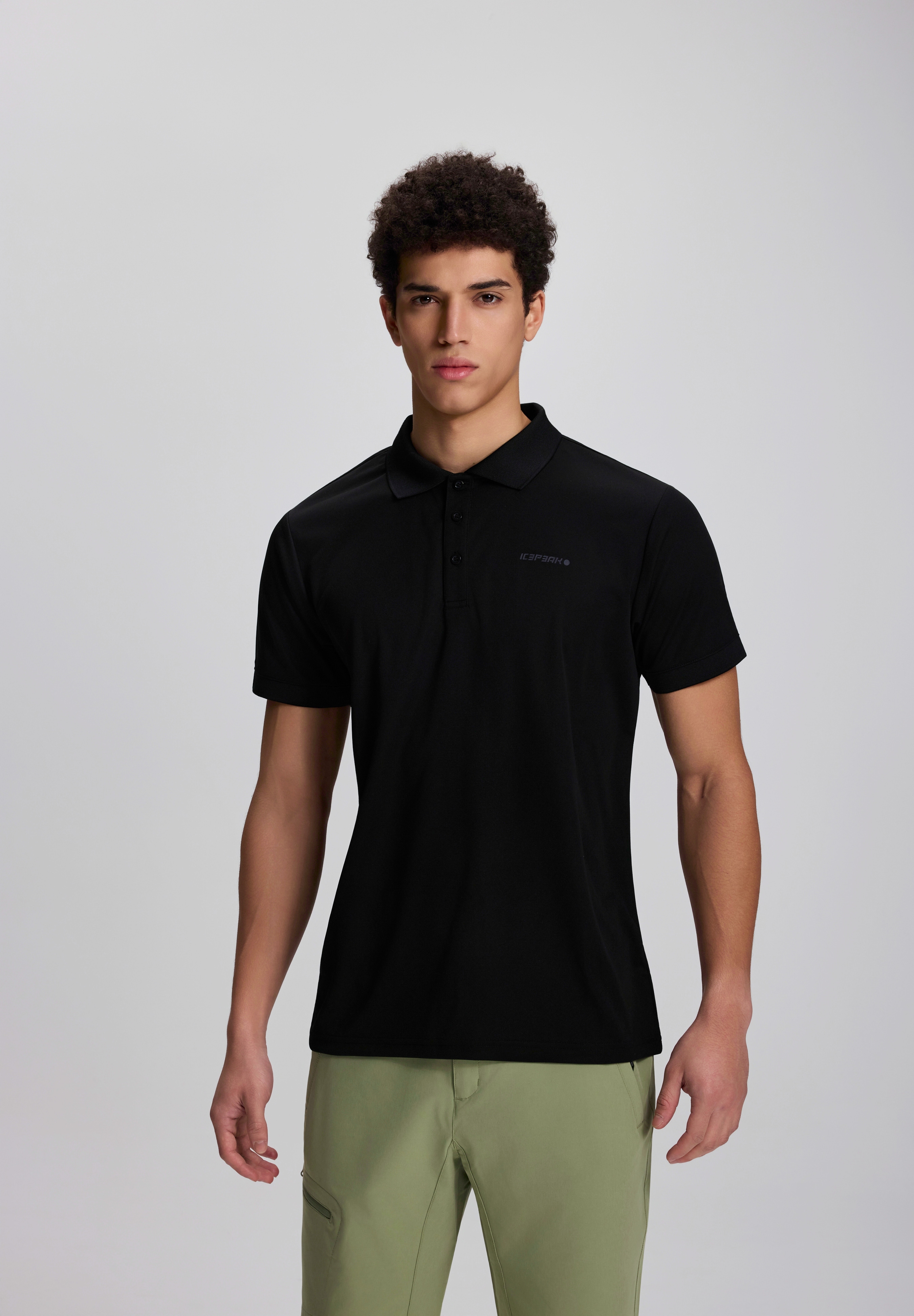 Icepeak Poloshirt "H POLOSHIRT BELLMONT" Kurzarm-Ausführung, mit Polokragen und Knopfleiste, unifarben
