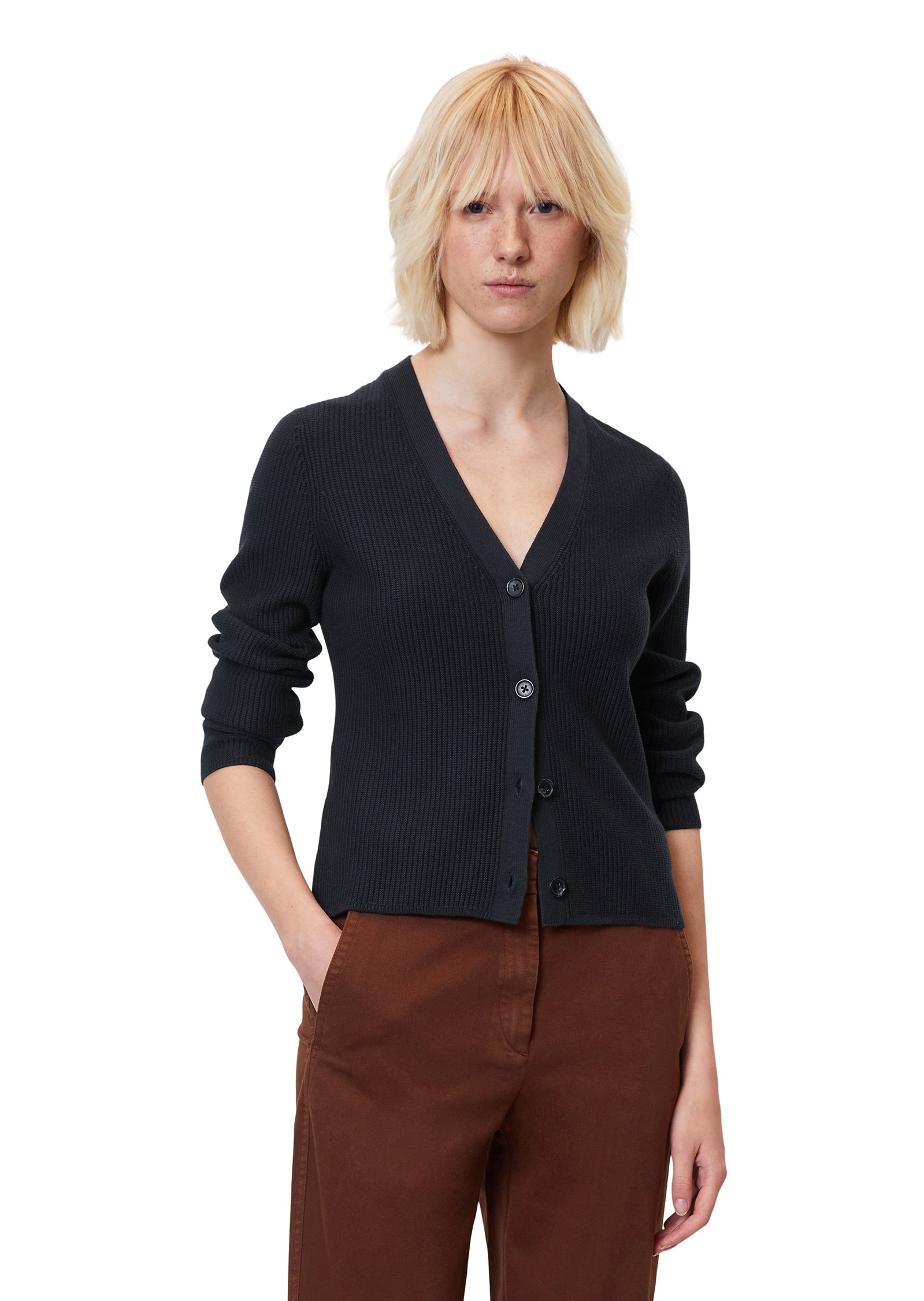 Marc O\'Polo Cardigan »mit feiner Rippenstruktur« für bestellen | BAUR