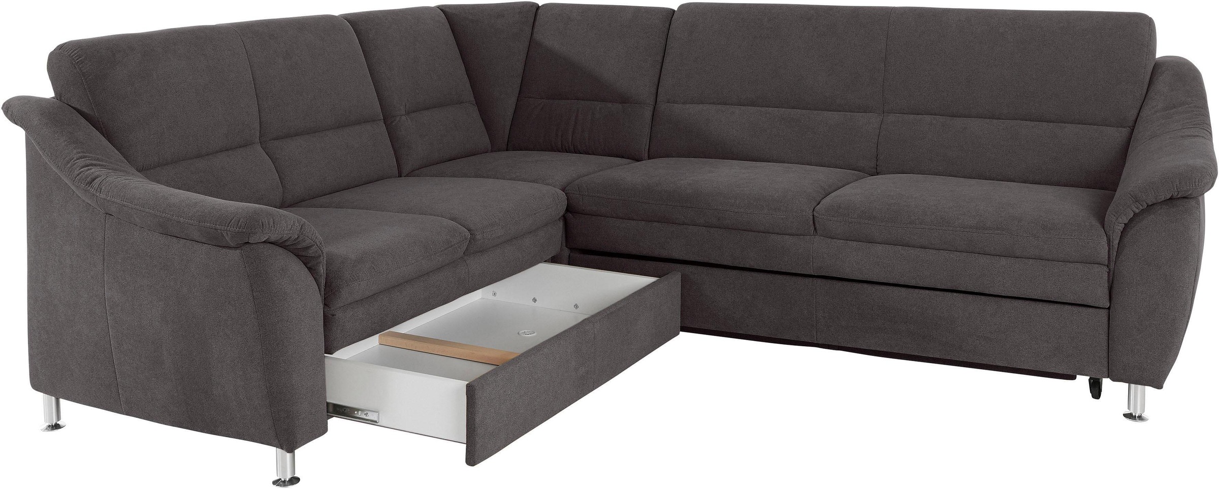 Places of Style Ecksofa »Cardoso L-Form«, Federkern, wahlweise mit Bett, Schubkasten, teilweise Relaxfunktion