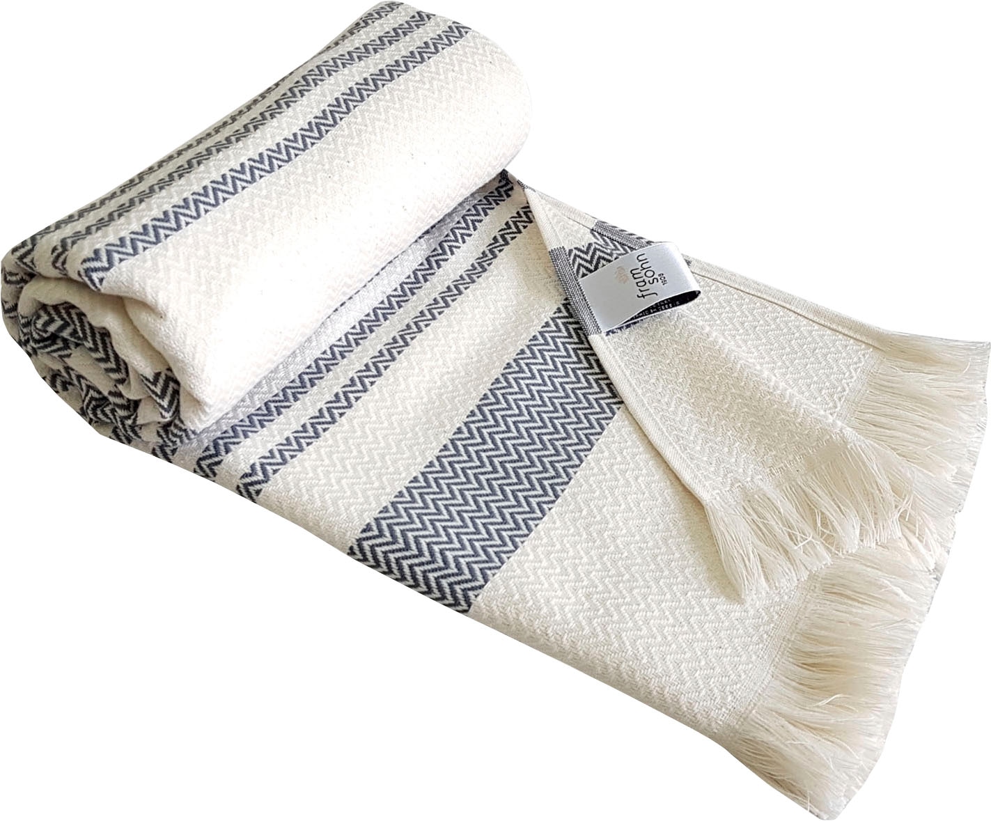 framsohn frottier Hamamtuch "Boho Living - Zick Zack Muster" 100x180, zick günstig online kaufen