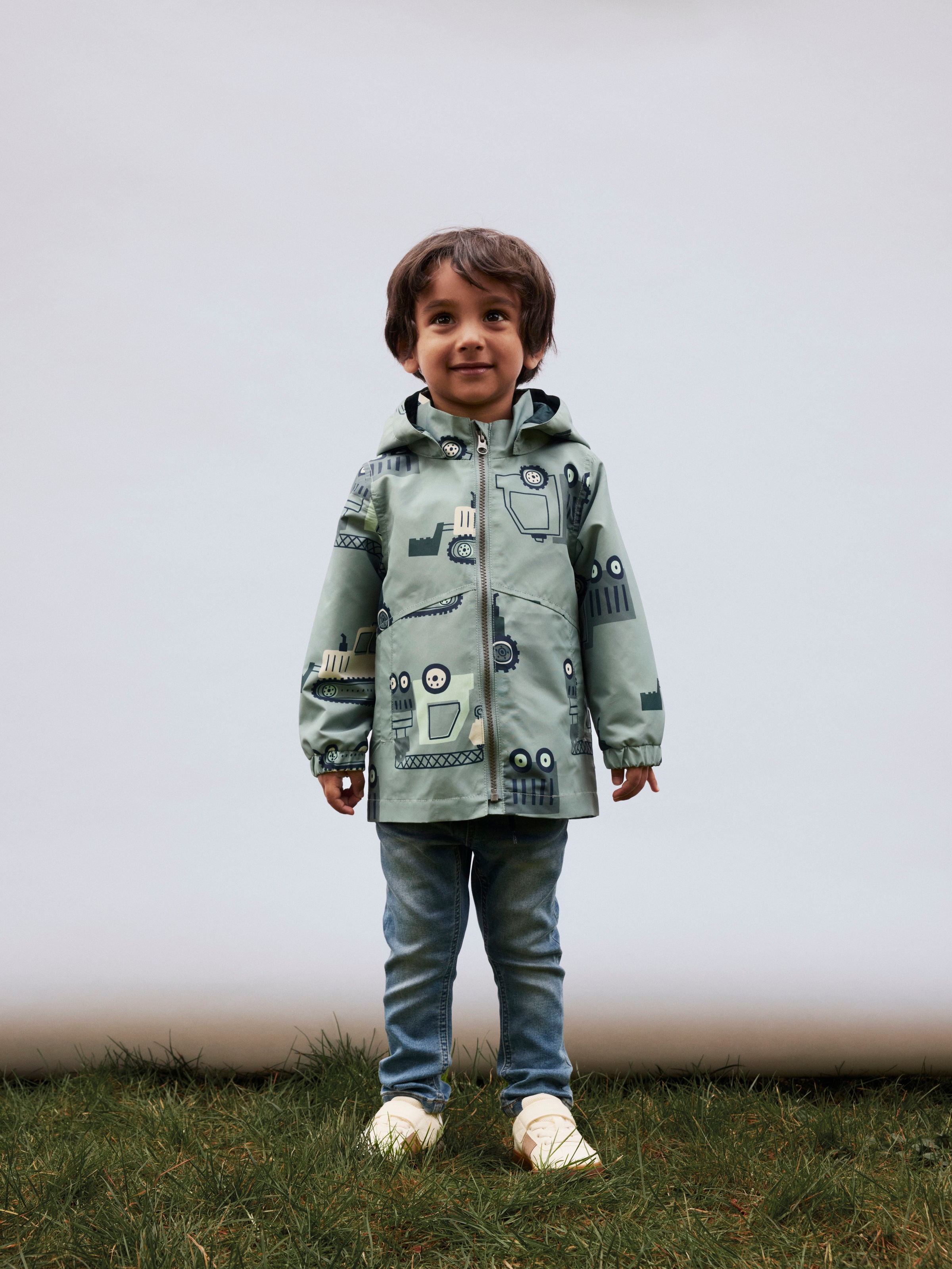 Name It Outdoorjacke »NMMMAX JACKET LI AOP NOOS« mit Kapuze reflektierende Details, wasserabweisend