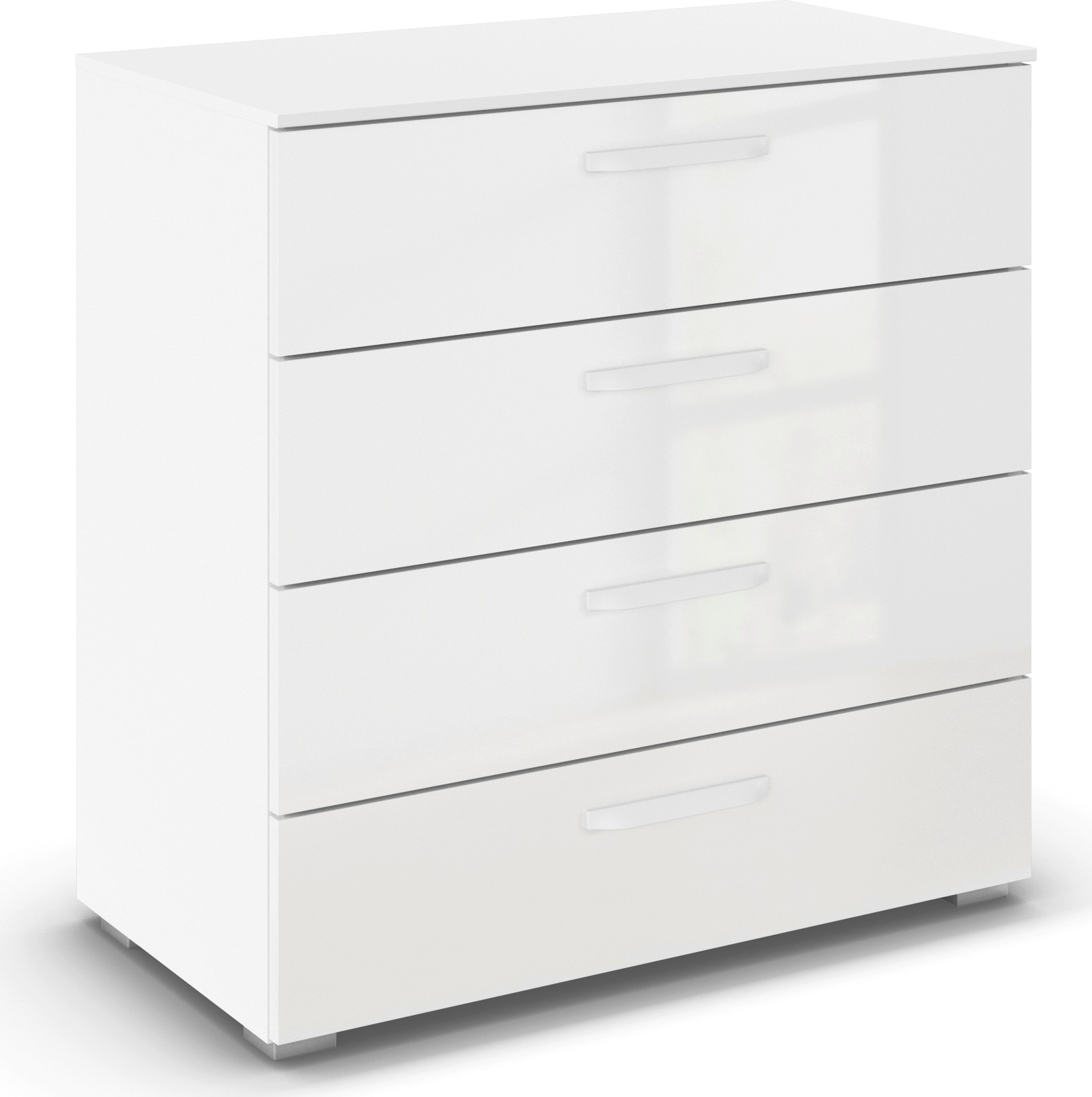 OTTO home Schubkastenkommode "Kommode Sideboard Schubladenkommode Schlafzimmerkommode OTELI" Breite 80 cm SOFT-CLOSE-FUNKTION, elegante Dekor- oder Hochglanzfront, vier große und geräumige Schubladen mit viel Stauraum MADE IN GERMANY
