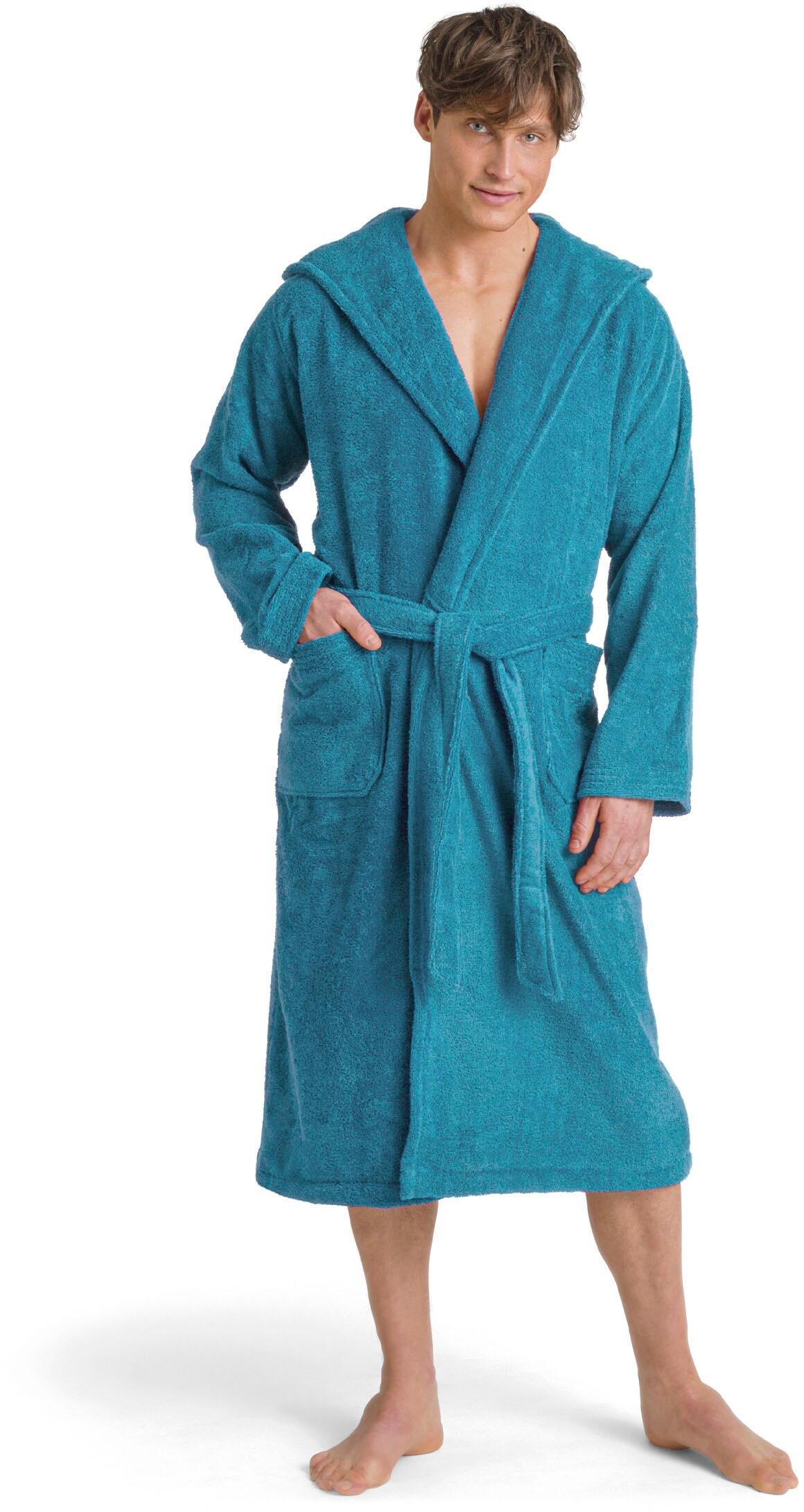 Thumbnail - Möve Unisex-Bademantel "Superwuschel Kapuze, ideal für Sauna & Spa, Hotelbademantel" 1 Stk. in Uni