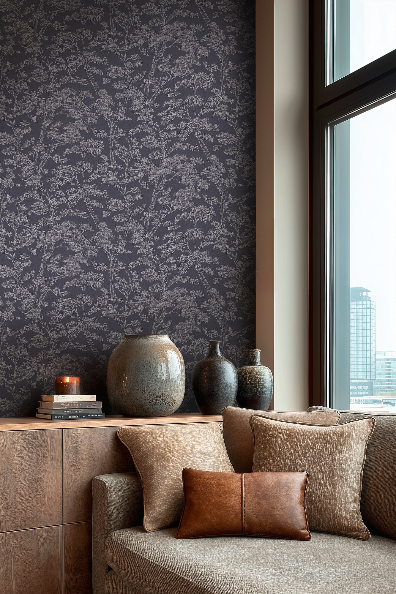 living walls Vliestapete »Vibes & Styles Lin – Zen Branches Vliestapete« floral leicht strukturiert inspiriertes Baumdesign mit feinen Linien und dezenter Struktur