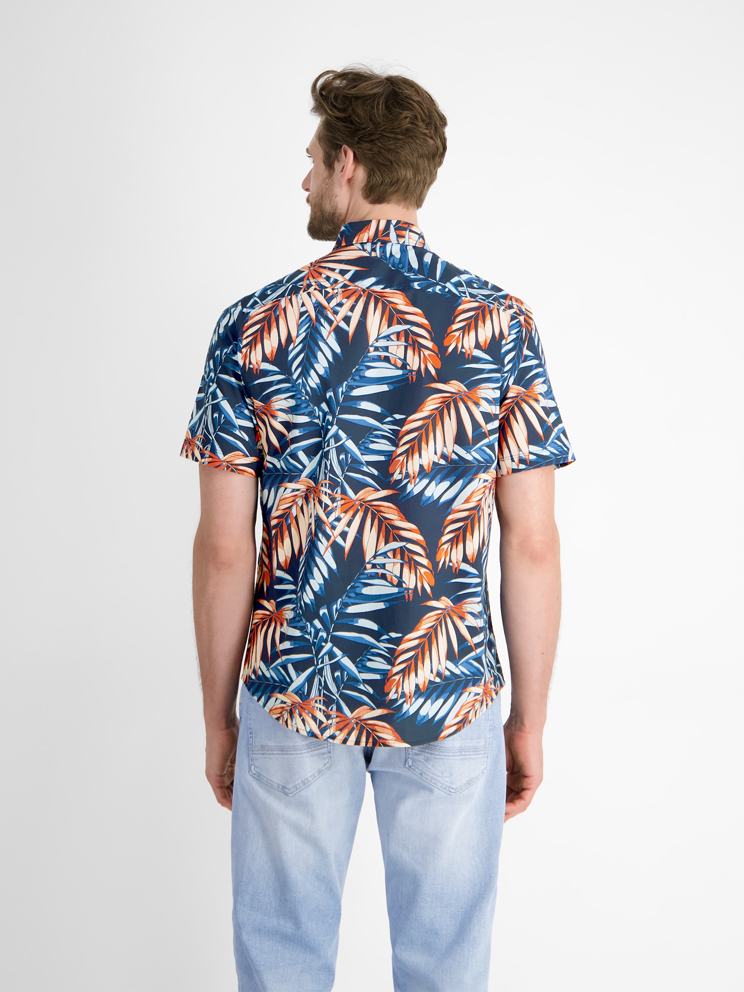 LERROS Kurzarmhemd »LERROS Hawaiihemd, floral gemustert«