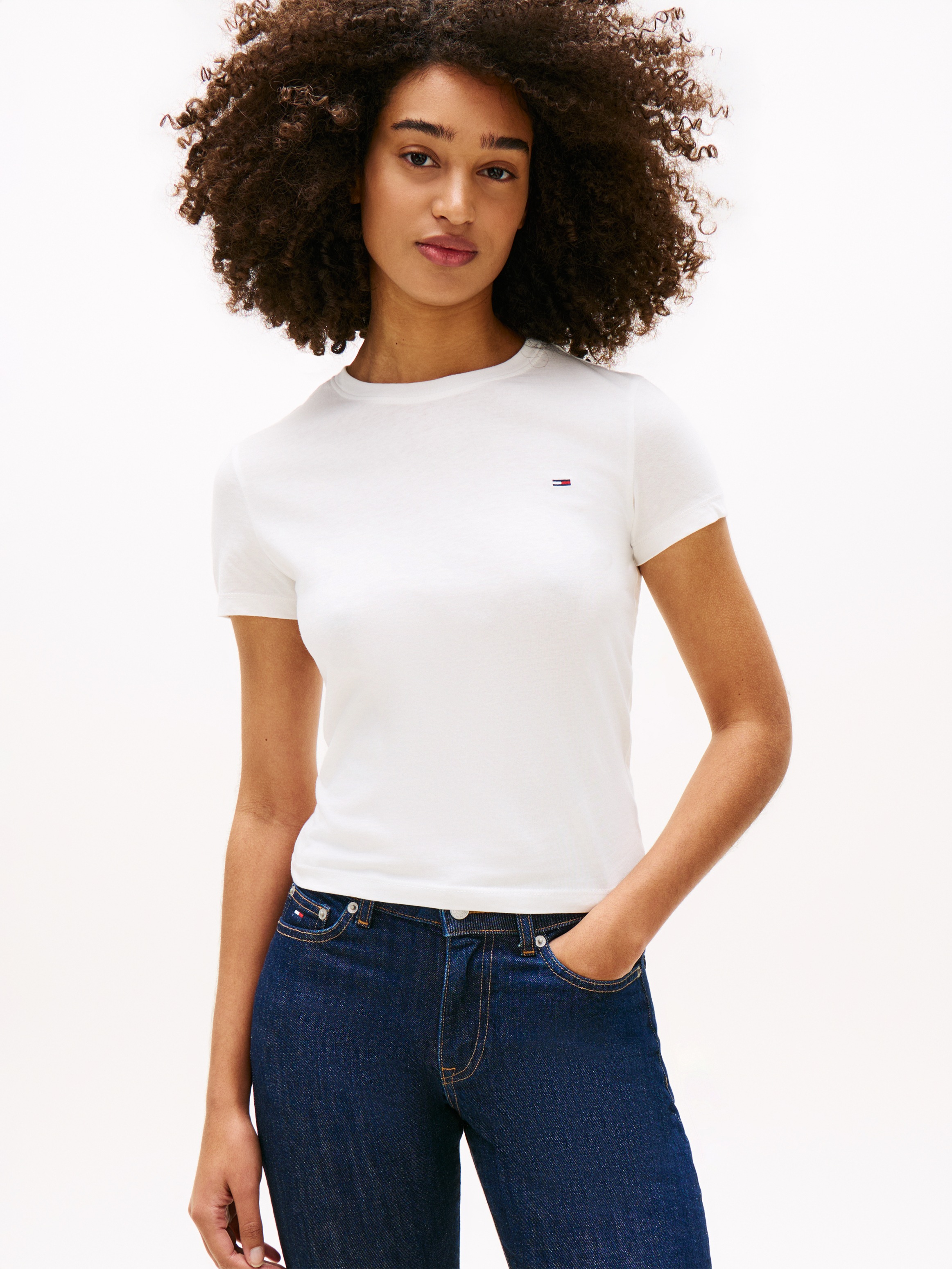 Tommy Jeans T-Shirt "TJW 2PACK C-NECK TEE" Packung, 2er, 2 Stk. mit Logo-St günstig online kaufen