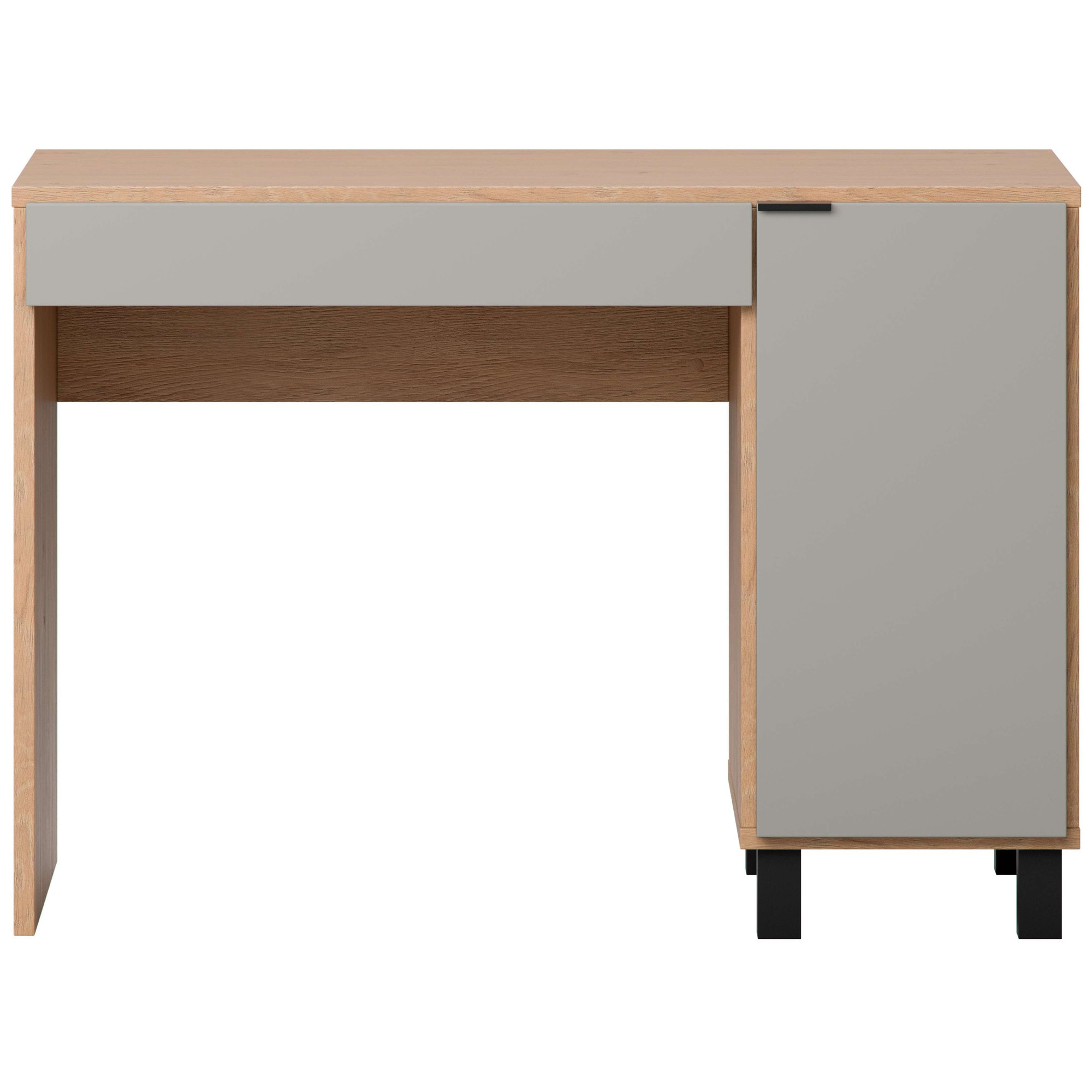 VOX Schreibtisch »SIMPLE Computertisch mit Stauraum, Maße B/T/H: 110/55/86,7 cm«, Bürotisch mit Schublade & Schrank in 3 Farben erhältlich, Metallgriffe