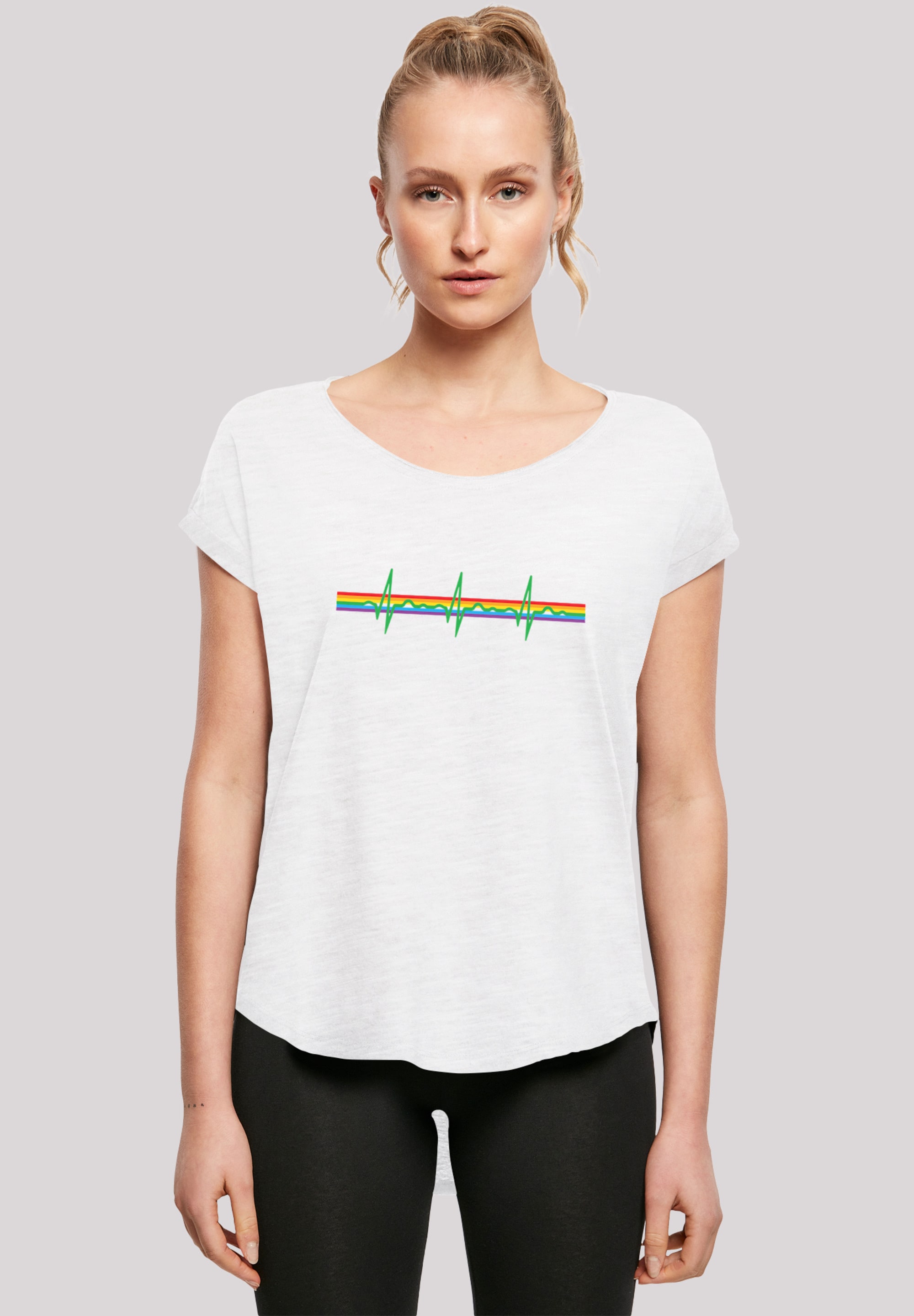 T-Shirt »Pink Floyd Prism Heartbeat Rainbow Regenbogen«, Print