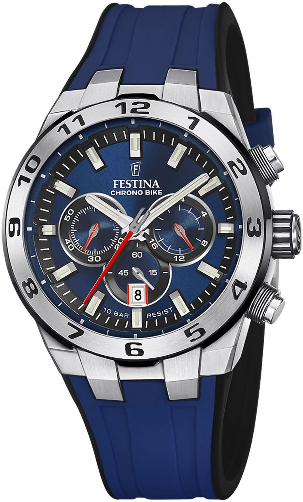 Festina "Chrono Bike 2024" Armbanduhr, Quarzuhr, Herrenuhr, Stoppfunktion, bis 10 bar wasserdicht