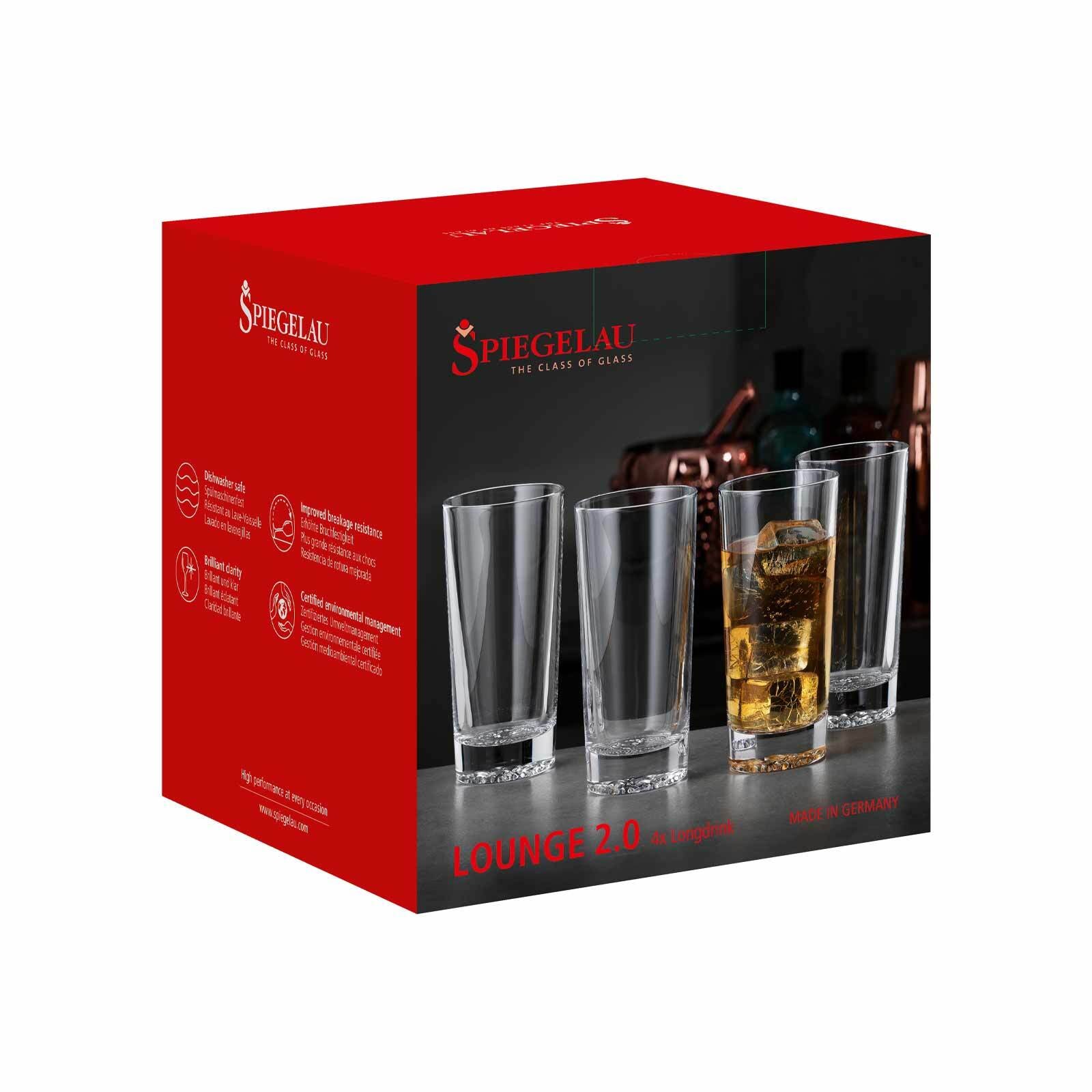 SPIEGELAU Longdrinkglas »Longdrinkgläser Lounge 2.0 305 ml 4er Set transparent«