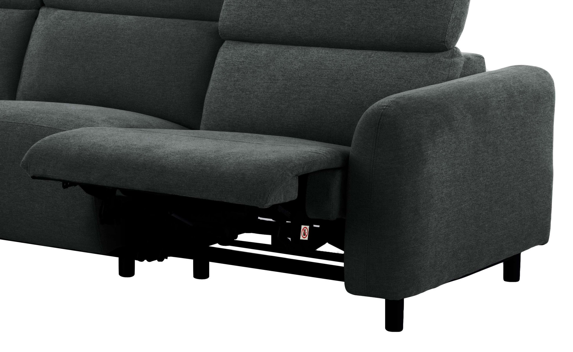 Home affaire Ecksofa »SKAANE Struktur, L-Form, 274 cm, manuelle u. elektrische Funktion,«, Kopfteilverstellung, Relax-und Liegefunktion, Federkernpolsterung