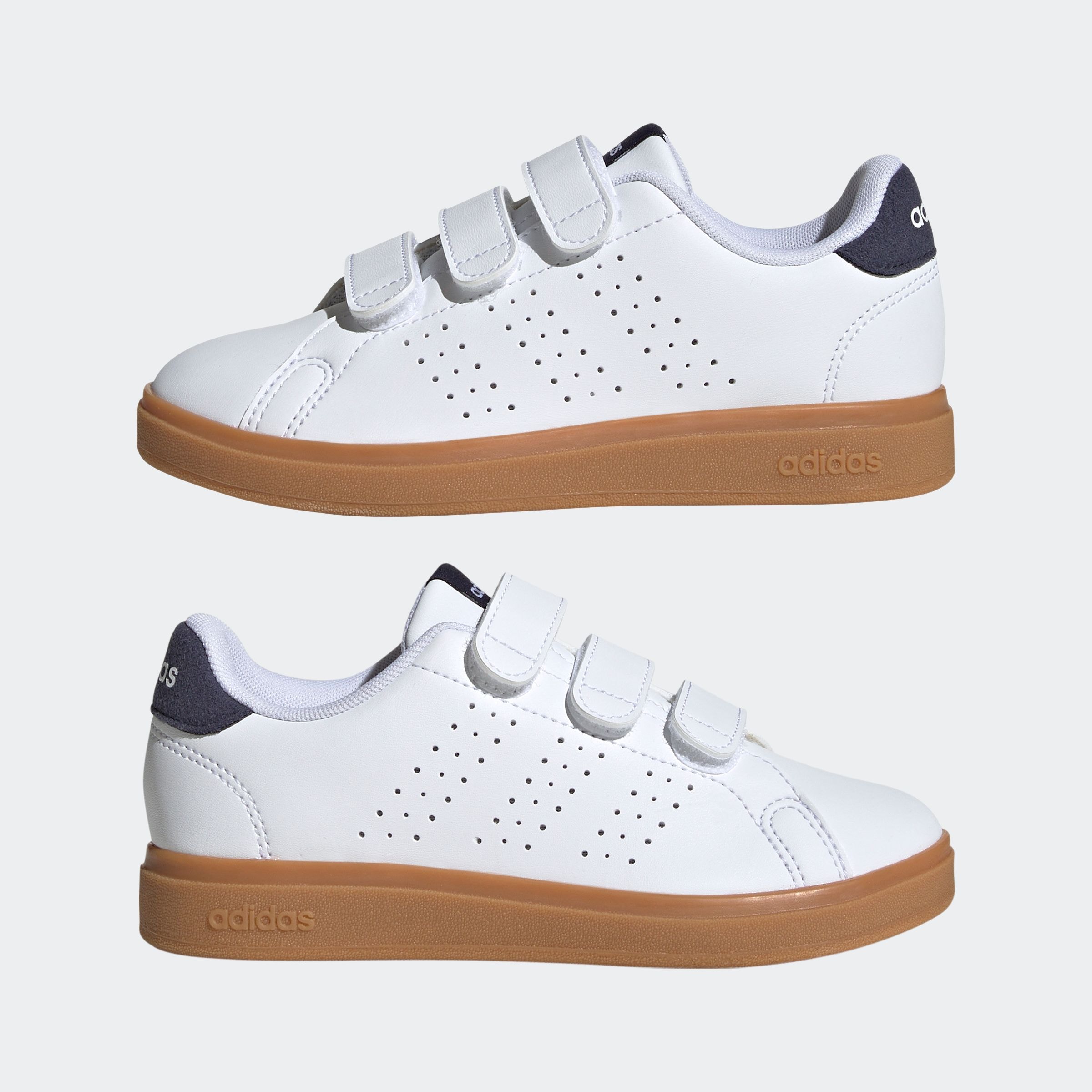 adidas Sportswear Klettschuh »ADVANTAGE BASE 2.0 KIDS«, Design auf den Spuren des adidas Stan Smith