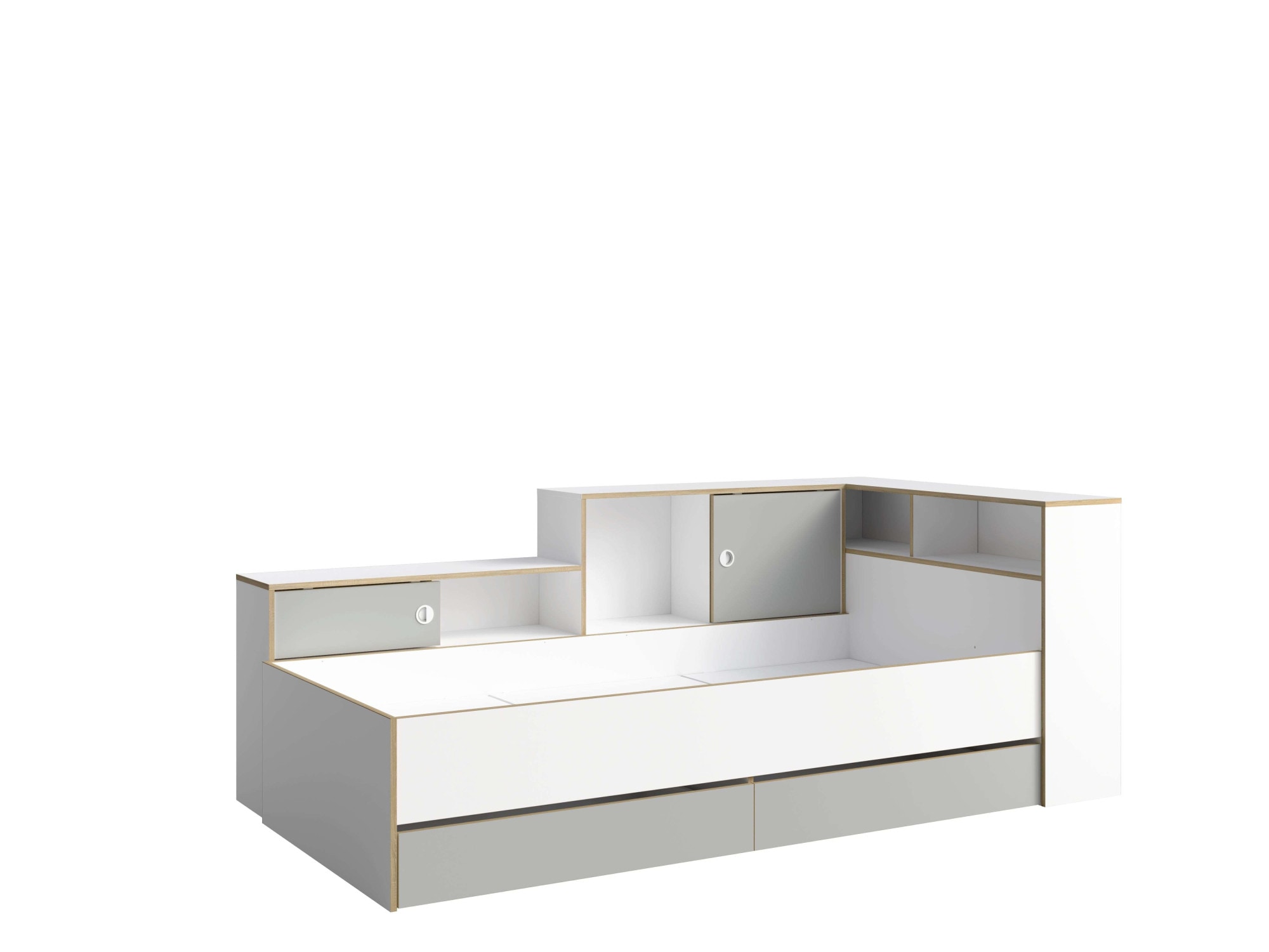Home affaire Jugendbett "ELLETE Stauraumbett 90x200 cm, Maße B/T/H: 231,5/1 günstig online kaufen