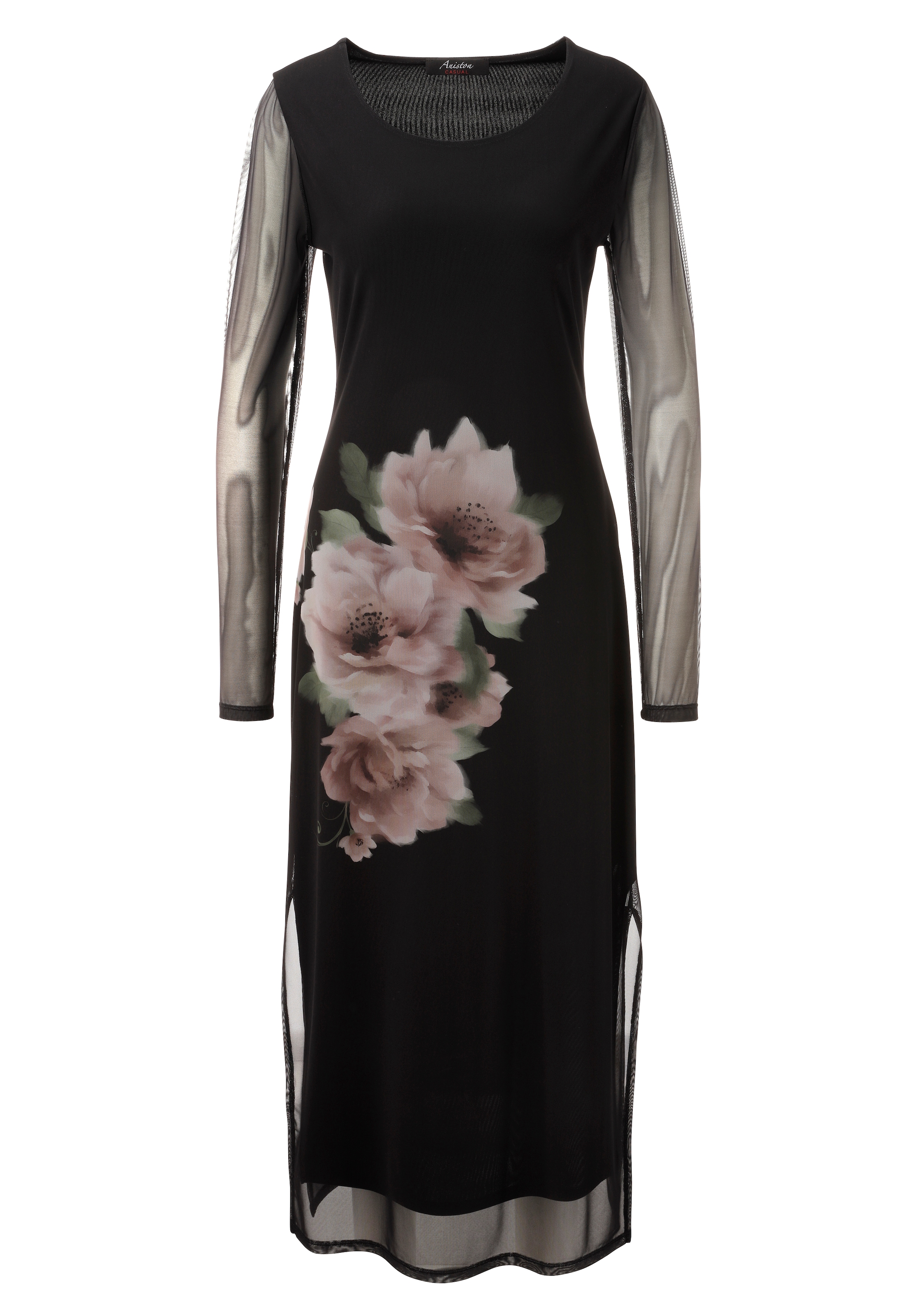 Aniston CASUAL Maxikleid mit großflächigen Batikblüten - NEUE KOLLEKTION