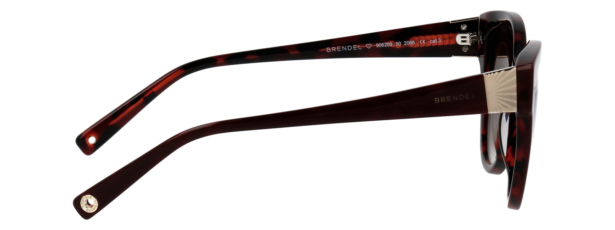 Sonnenbrille BRENDEL EYEWEAR "Modell 906209", Damen, rot, gemustert, leicht glänzend, Sonnenbrillen Sonnenbrille, Form Panto, Logoschriftzug auf Bügel, Kunststofffassung 6