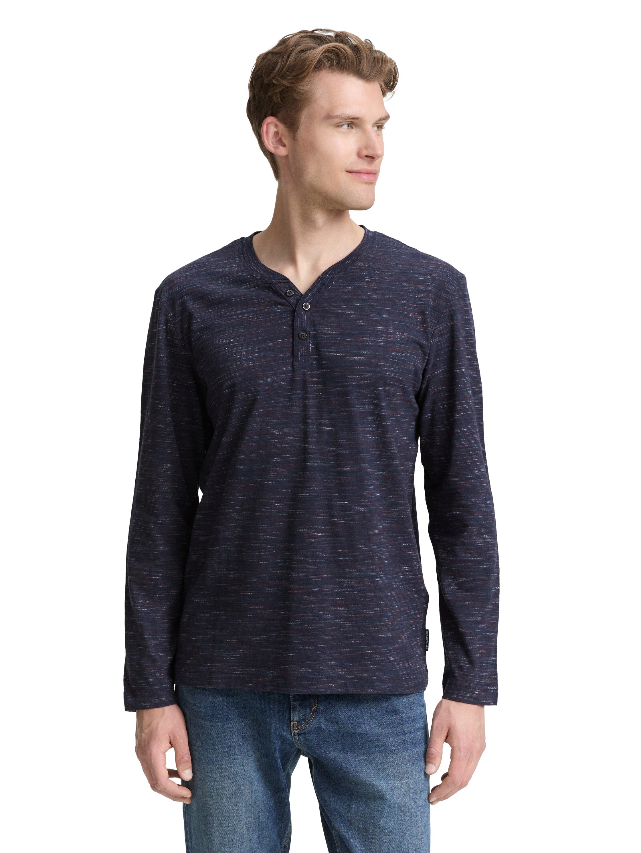 TOM TAILOR Langarmshirt, in Melange Optik günstig online kaufen