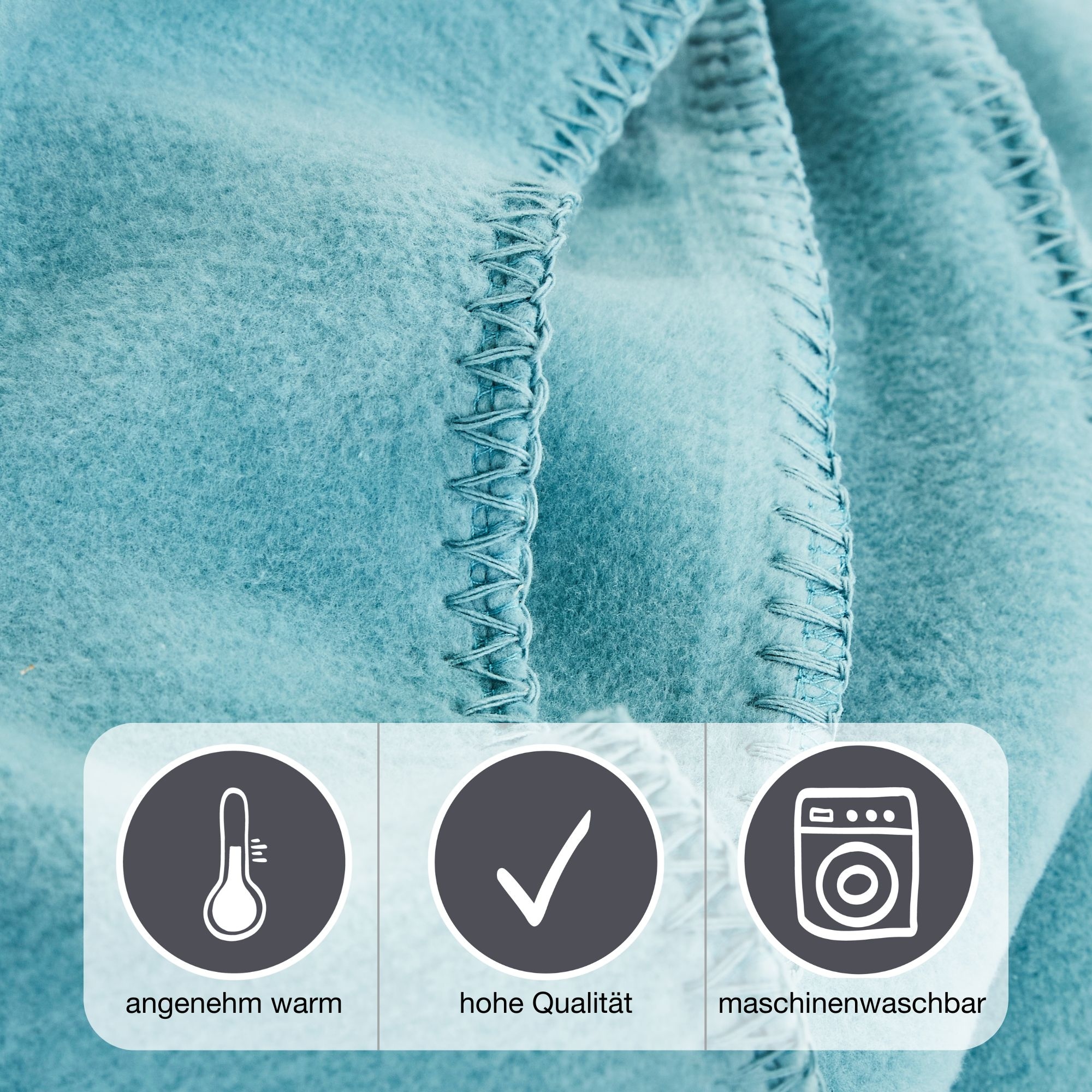 IBENA Wohndecke »Luxus«, verschiedene Größen, unifarbenes Design, Kuscheldecke