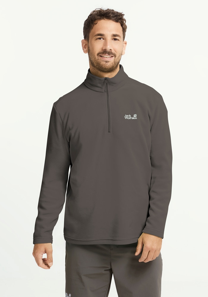 Jack Wolfskin Stehkragenpullover "TAUNUS 100 HZ M" Fleecepullover, Halfzip-Reißverschluss, Stehkragen