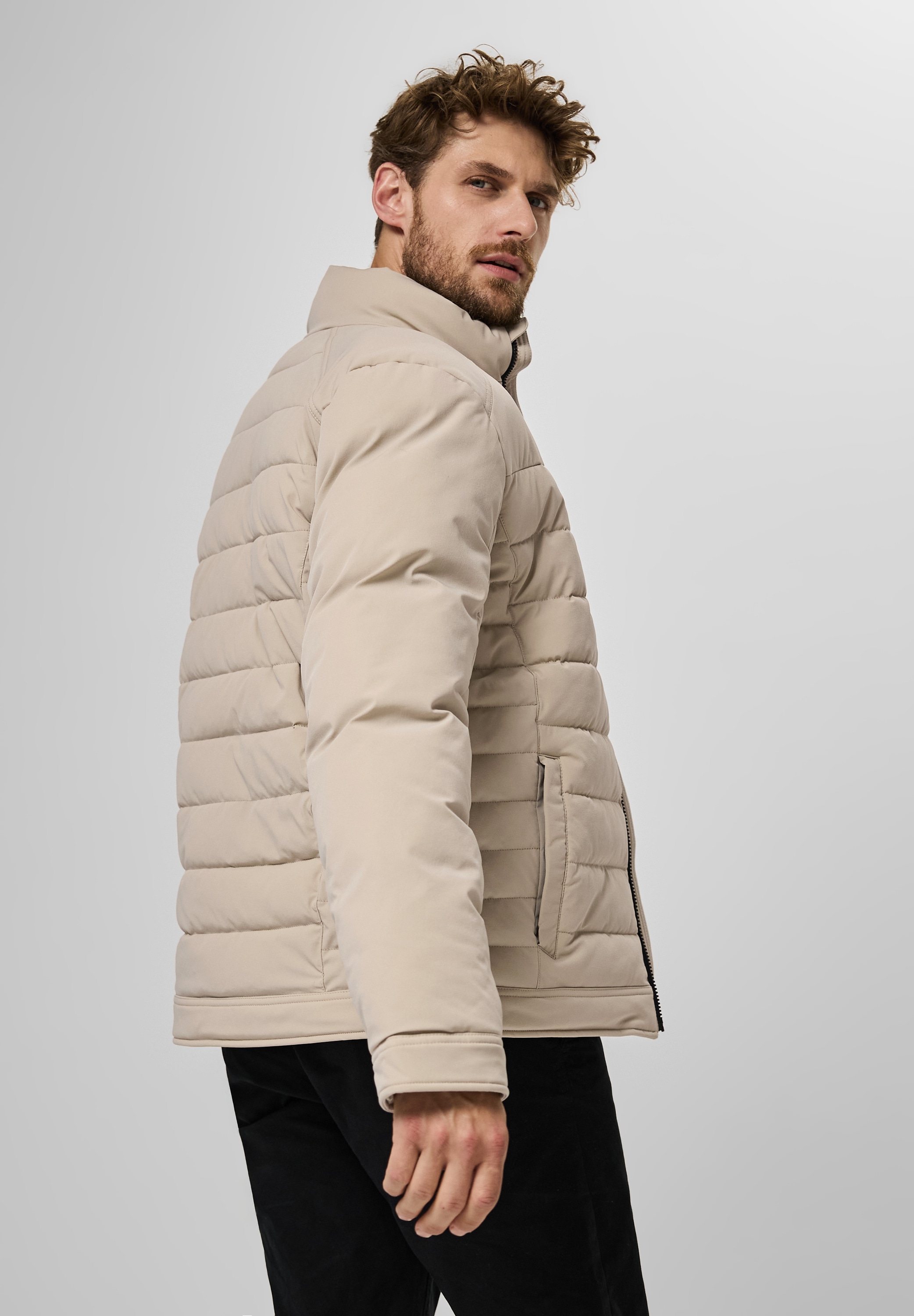 STREET ONE MEN Steppjacke, ohne Kapuze, mit Stehkragen