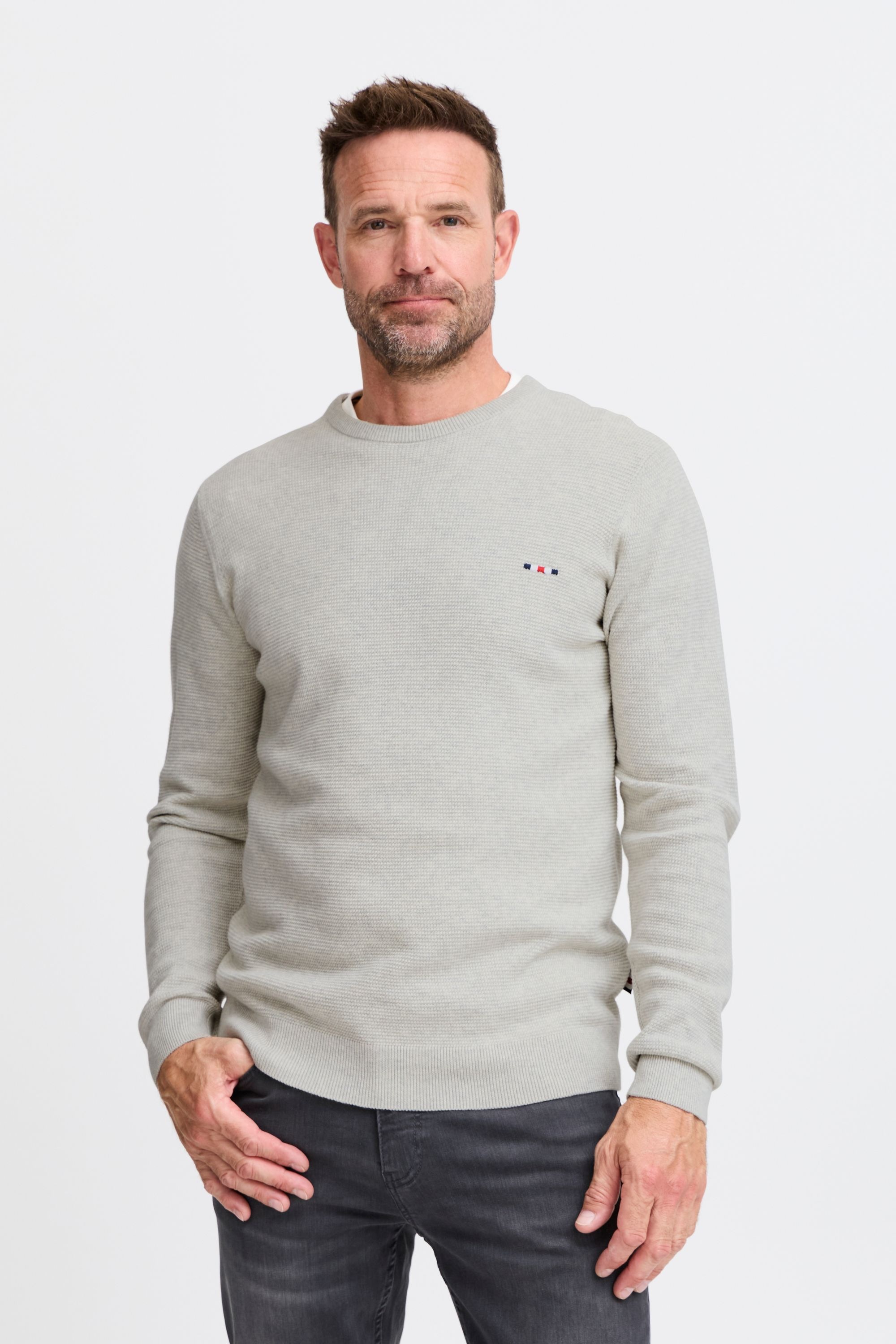 FQ1924 Strickfleece-Pullover »Strickpullover FQKYLE structure crewneck knit«