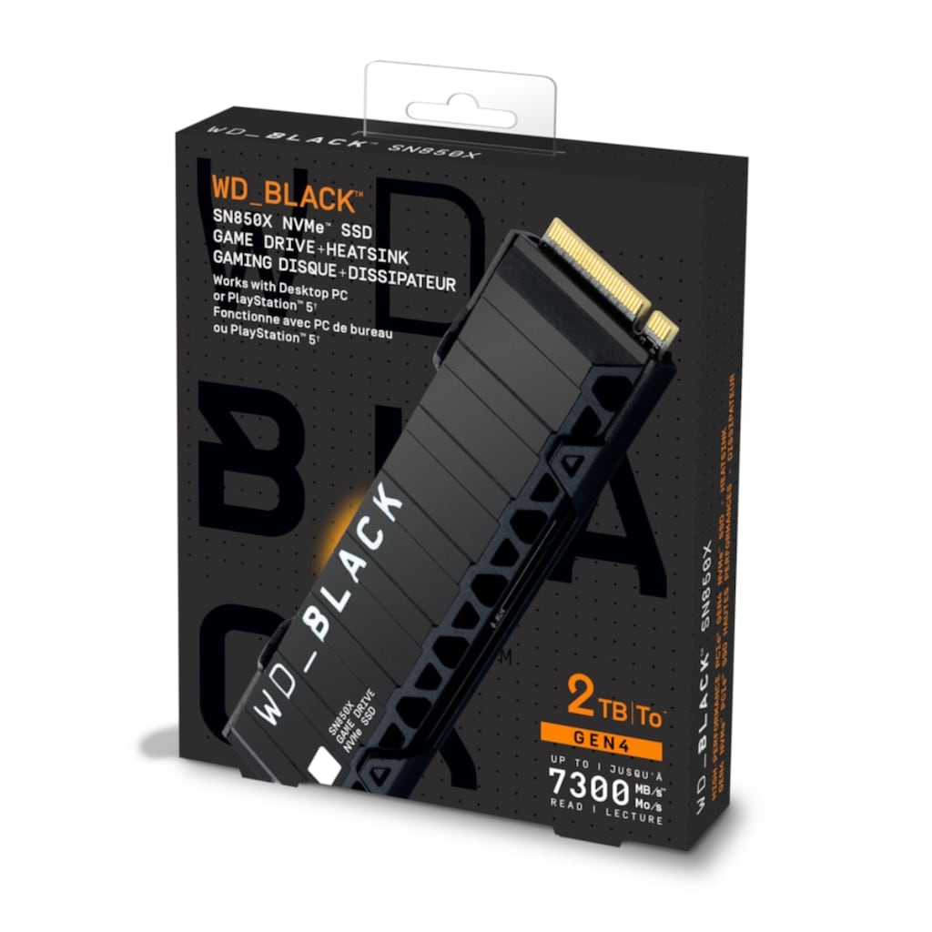 WD_Black interne Gaming-SSD »SN850X NVMe with Heatsink«, Anschluss M.2 PCIe 4.0