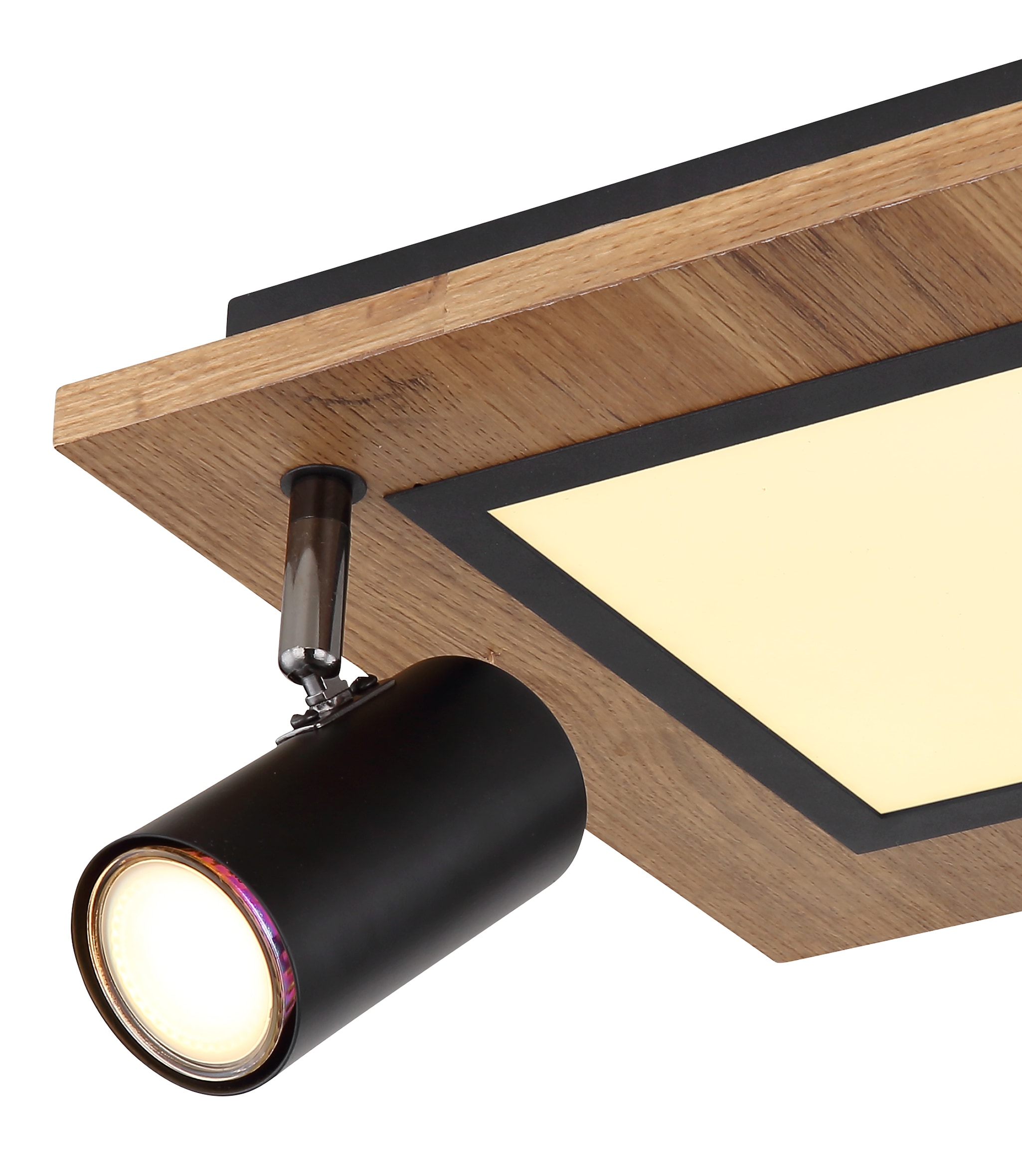 GLOBO LIGHTING LED Deckenleuchte »ULLA«, Leuchtmittel LED-Modul | LED fest integriert, Deckenlampe/Wohnzimmer/Schlafzimmer/modern/Holz