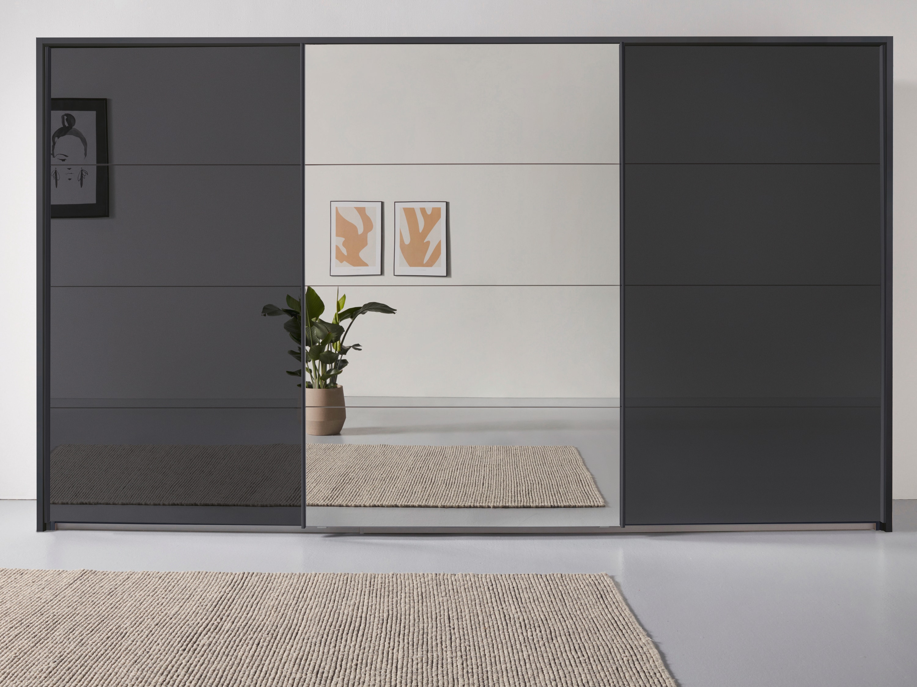 OTTO home "Mehrzweckschrank Aktenschrank Möbel Mietswohnung Schlafzimmer OTELI" Breiten 211/278/323/368 cm Höhen 214/233 cm, inkl. Passepartout optional mit Beleuchtung MADE IN GERMANY