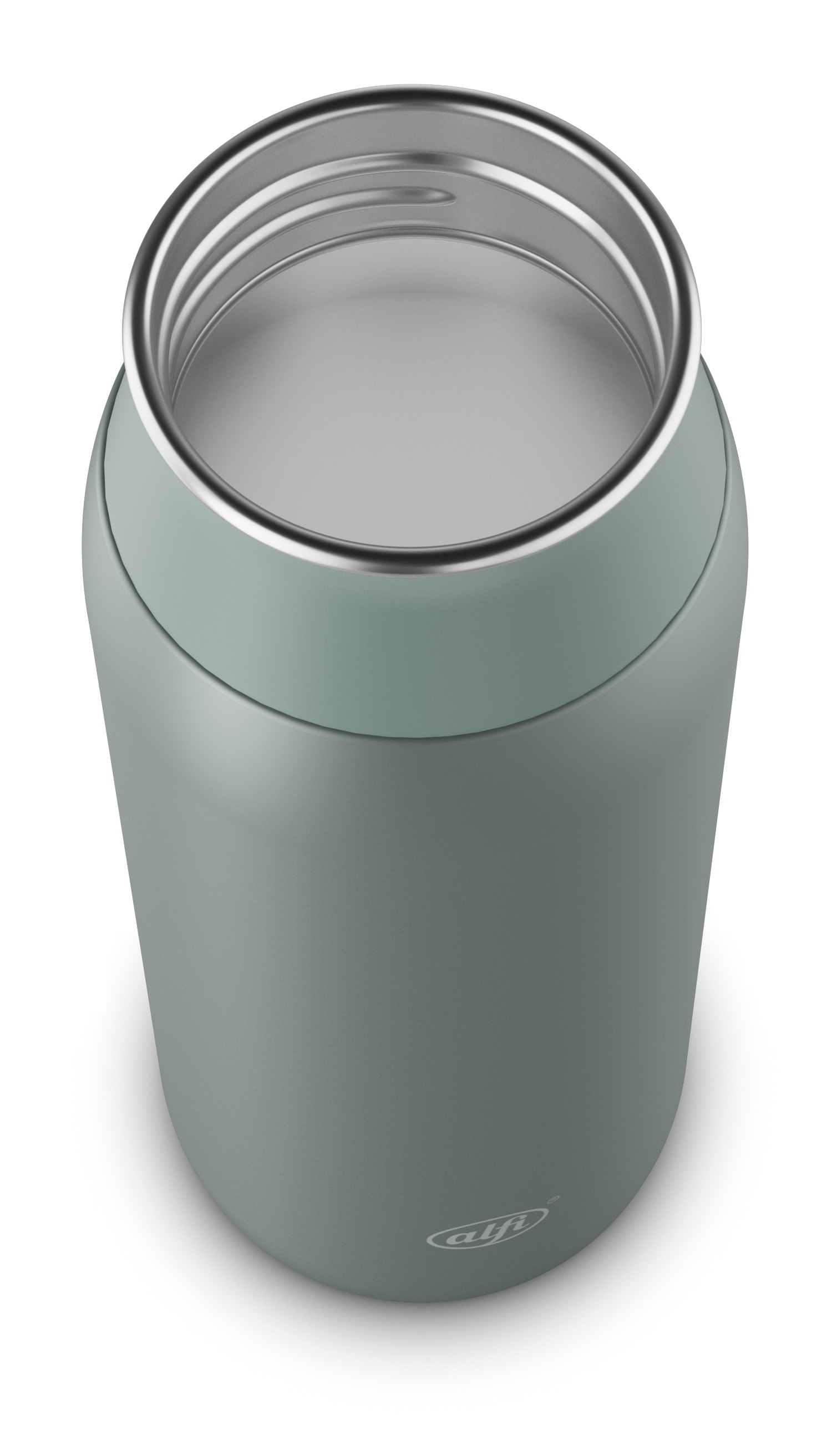 Alfi Trinkflasche »ELEMENT BOTTLE, Edelstahlkörper, spülmaschinenfest«, (1 tlg.), 0,6l, Free-Flow Trinksystem mit intuitivem Schraubverschluss