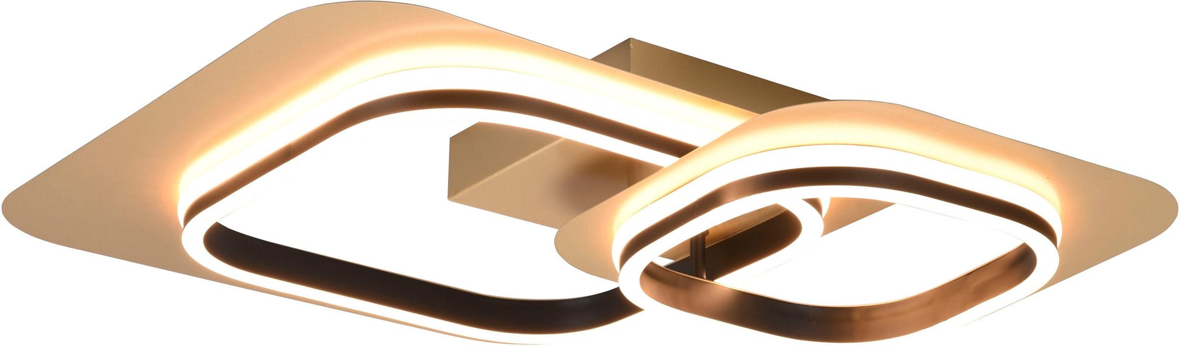 TRIO Leuchten LED Deckenleuchte »Lugo«, 1 flammig-flammig, Deckenlampe  schwarz-gold 3 Dimmstufen warmweiß Deko Leuchte Wohnzimmer bestellen | BAUR | Wandleuchten