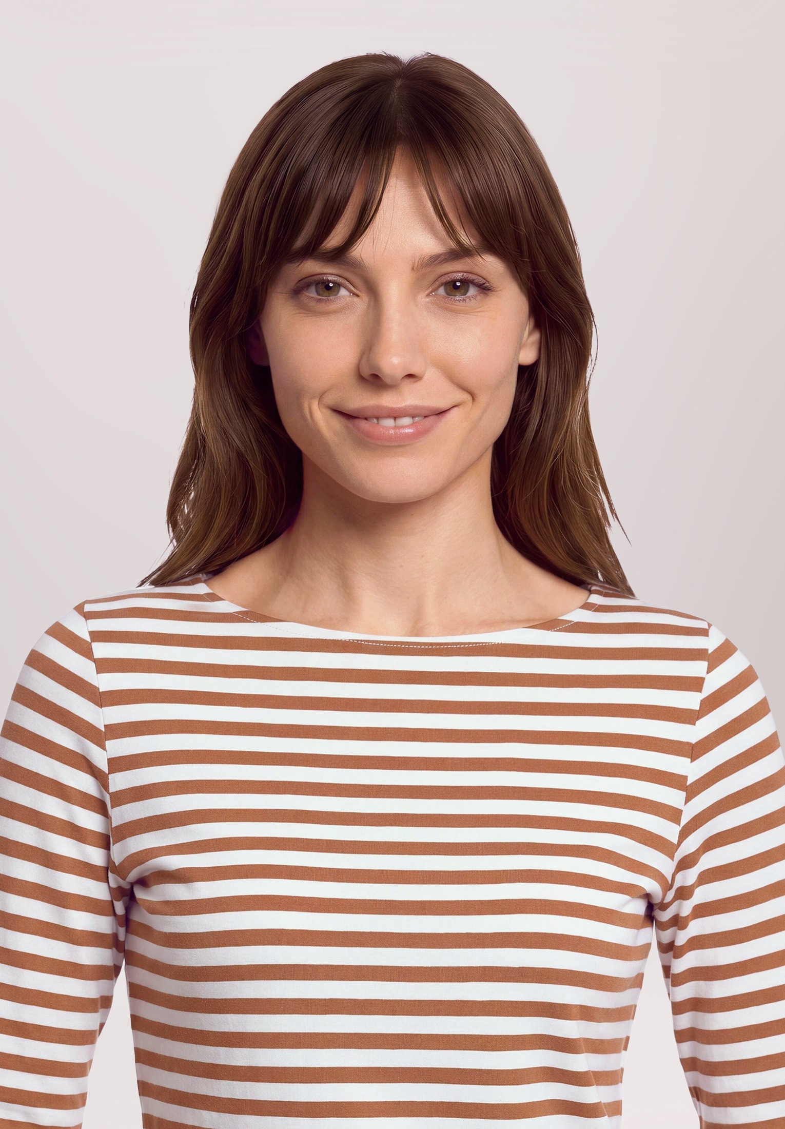 Betty&Co Kurzarmshirt »Damen mit U-Boot-Ausschnitt« 1