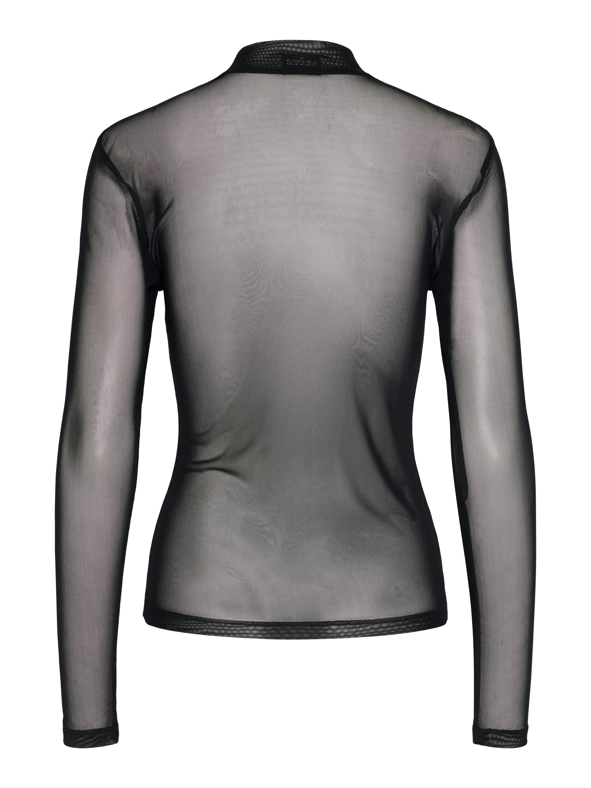 pieces Mesh-Top - Netztop schwarz - Meshshirt langarm - PCNINNS MESH TOP günstig online kaufen