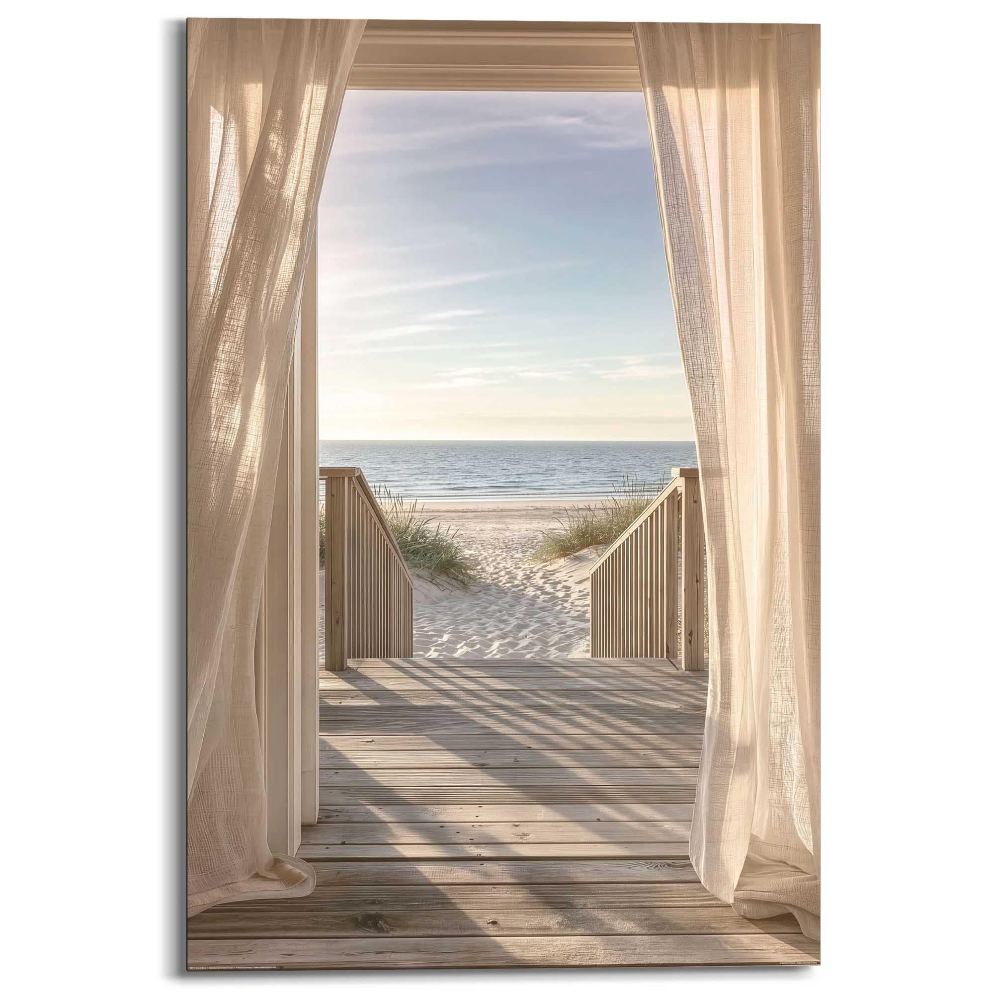 Reinders! Deco-Panel »Strandweg zum Meer« Landschaften 1 Stk. tlg. Hobbyraum - Beige - MDF - Strand - 60x90 cm