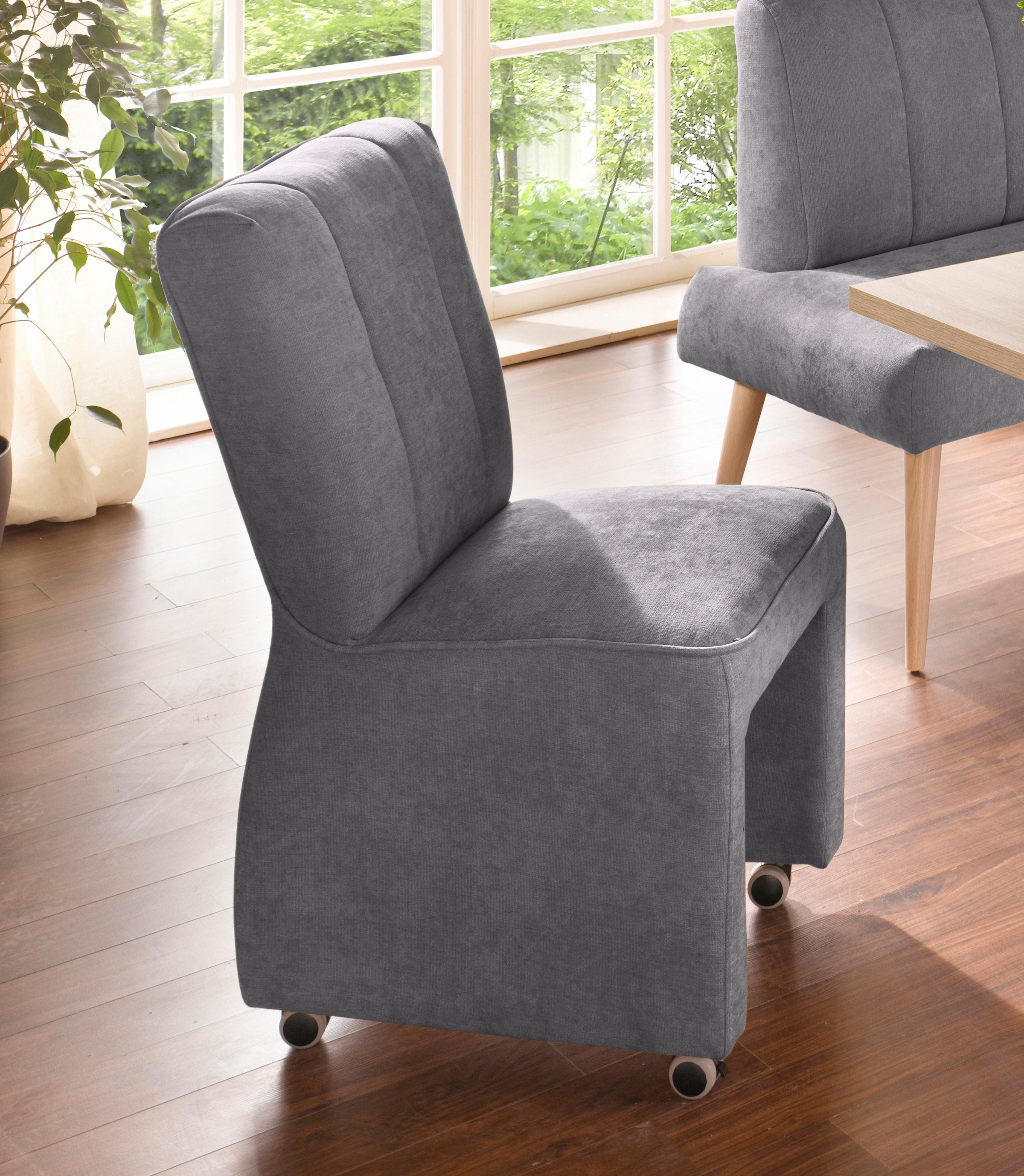 exxpo - sofa fashion Sessel »Costa, Loungesessel, Hochlehnsessel, auf Rollen, Komfortsitzhöhe 53cm«, kompakt und bequem, Breite 52 cm