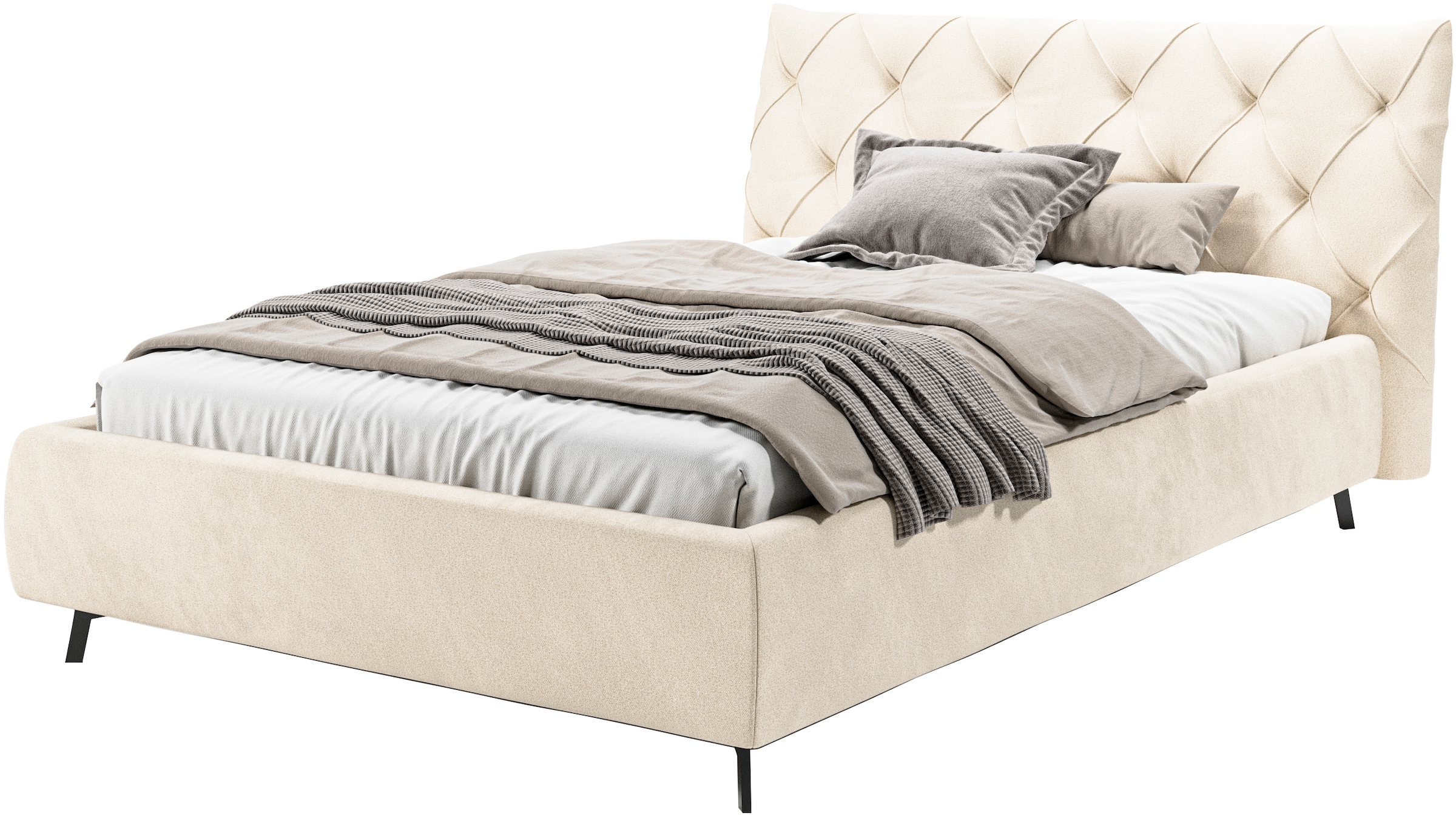 Home affaire "Elloree, in 4 Breiten bis 200cm, auch in Leder" Kopfteilhöhe 105 cm, belastbar bis 280 kg, auch in Überlänge 220cm