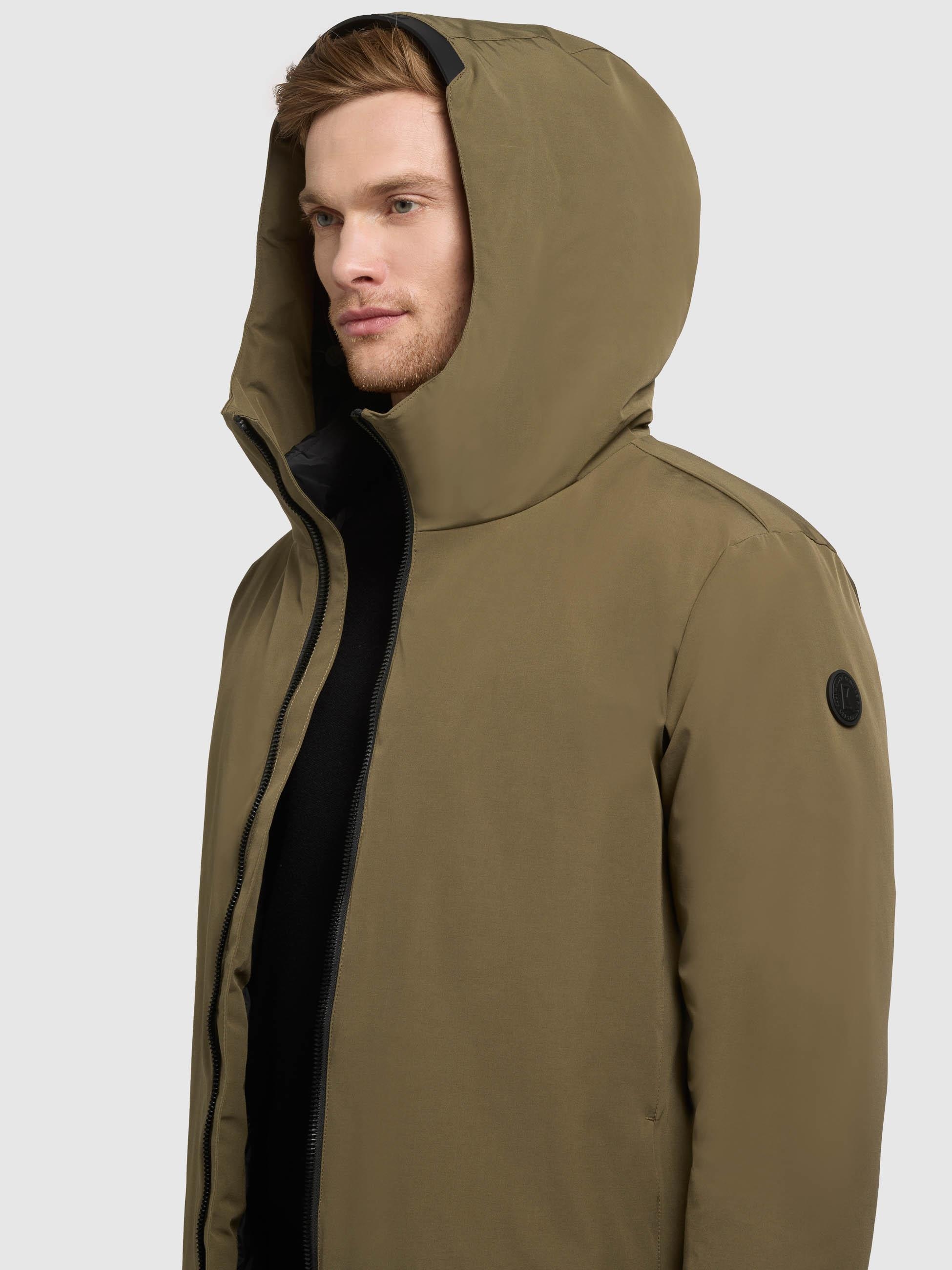 khujo Kurzmantel »Nedd« Kurzer Herren Parka mit innenliegenden Rucksack-Trägern