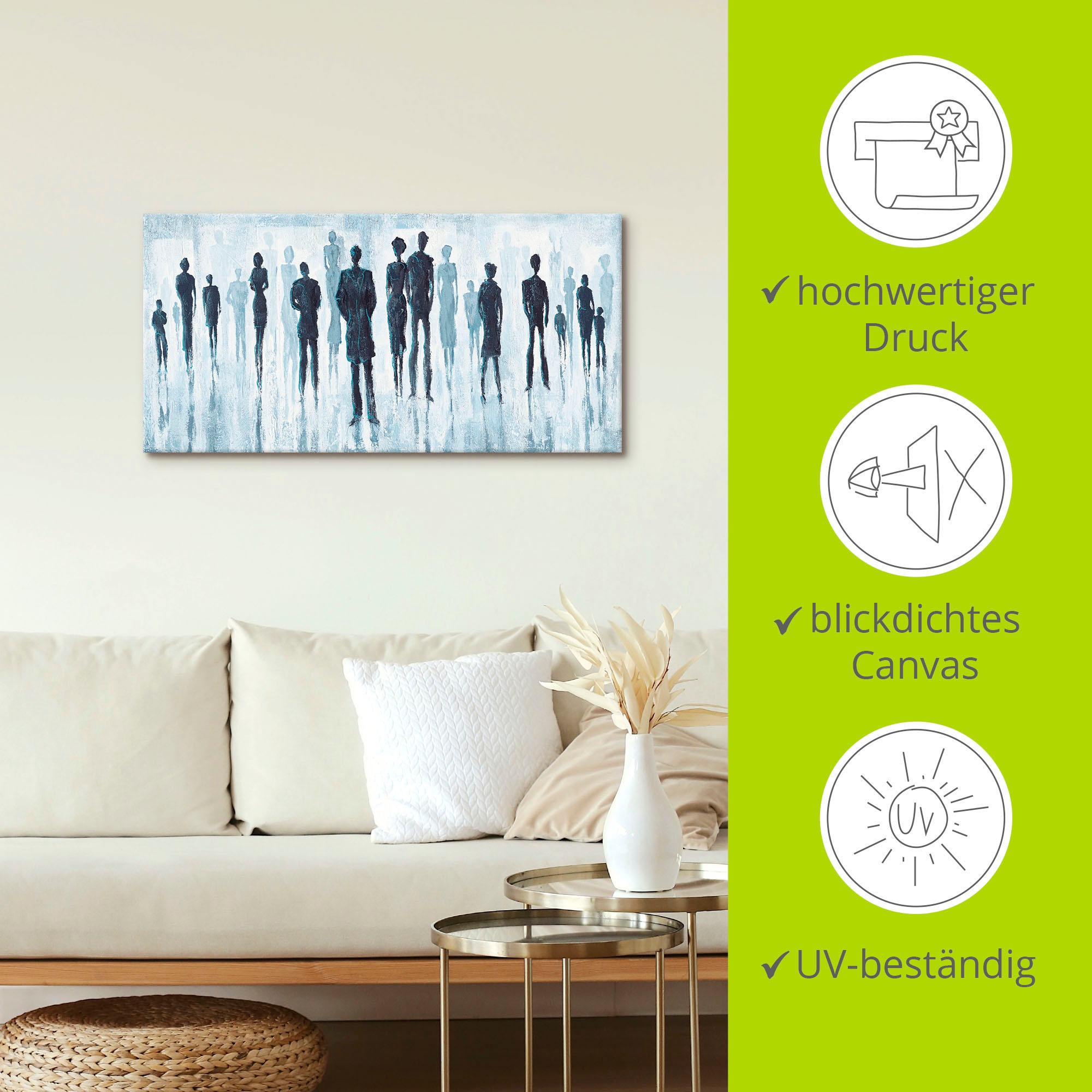 Artland Wandbild »Genau in der Mitte«, Gruppen & Familien, (1 St.), als Alubild, Outdoorbild, Leinwandbild in verschied. Größen