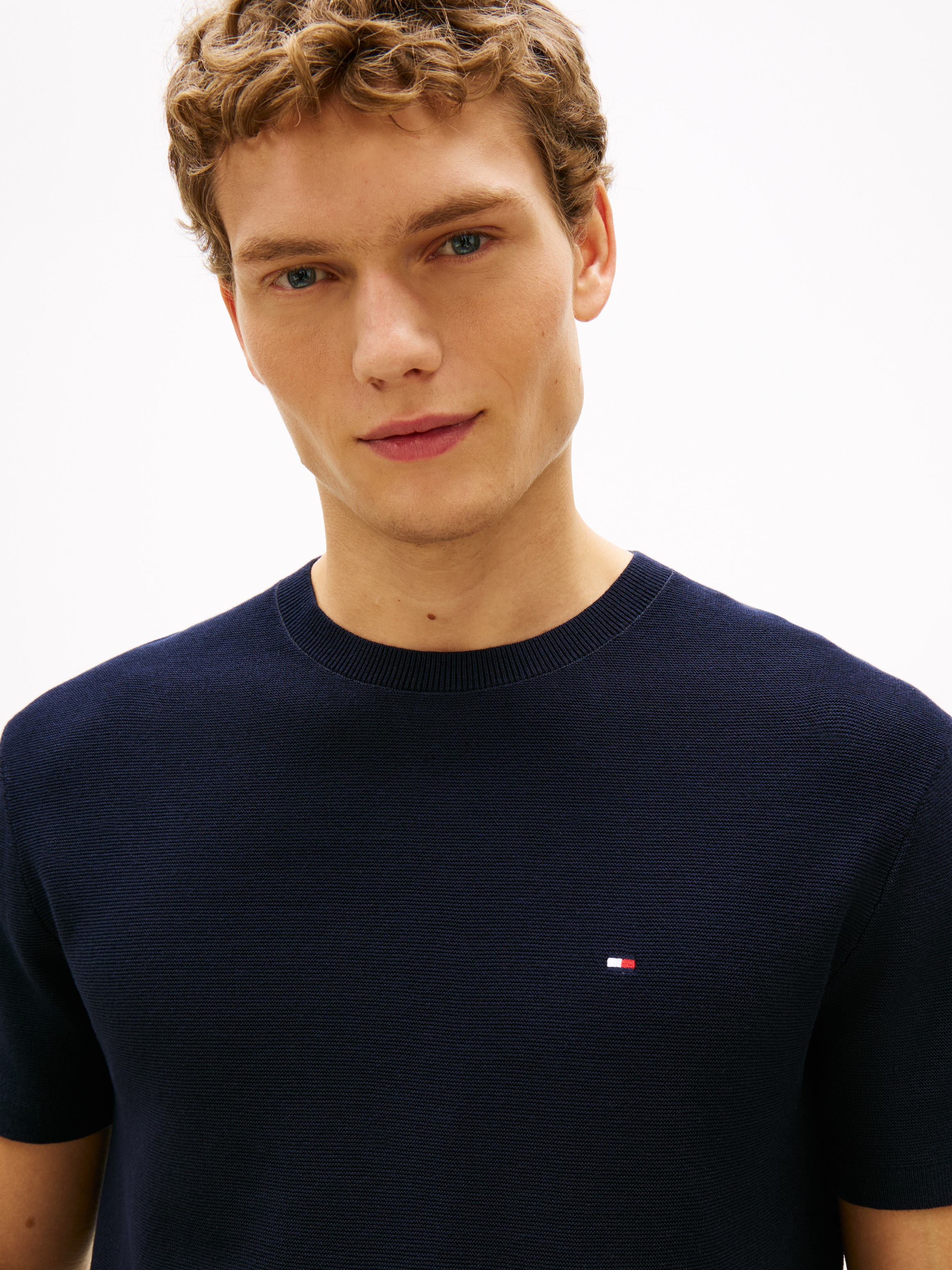 Tommy Hilfiger Kurzarmpullover "COOL TOUCH STRUCTURE" Relaxed Fit, aus Stri günstig online kaufen