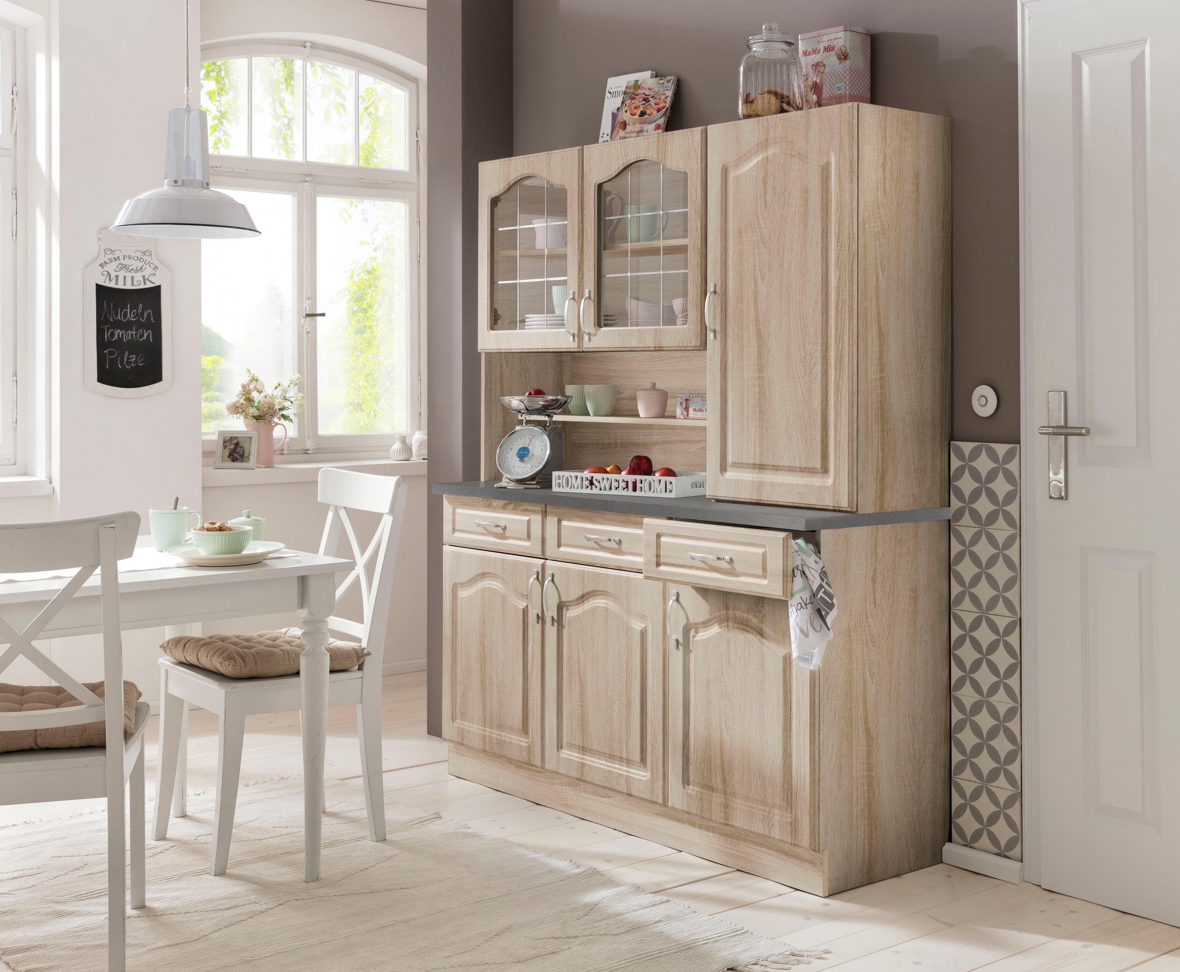 wiho Küchen Küchenbuffet "Linz", 150 cm breit, in Landhaus-Optik günstig online kaufen