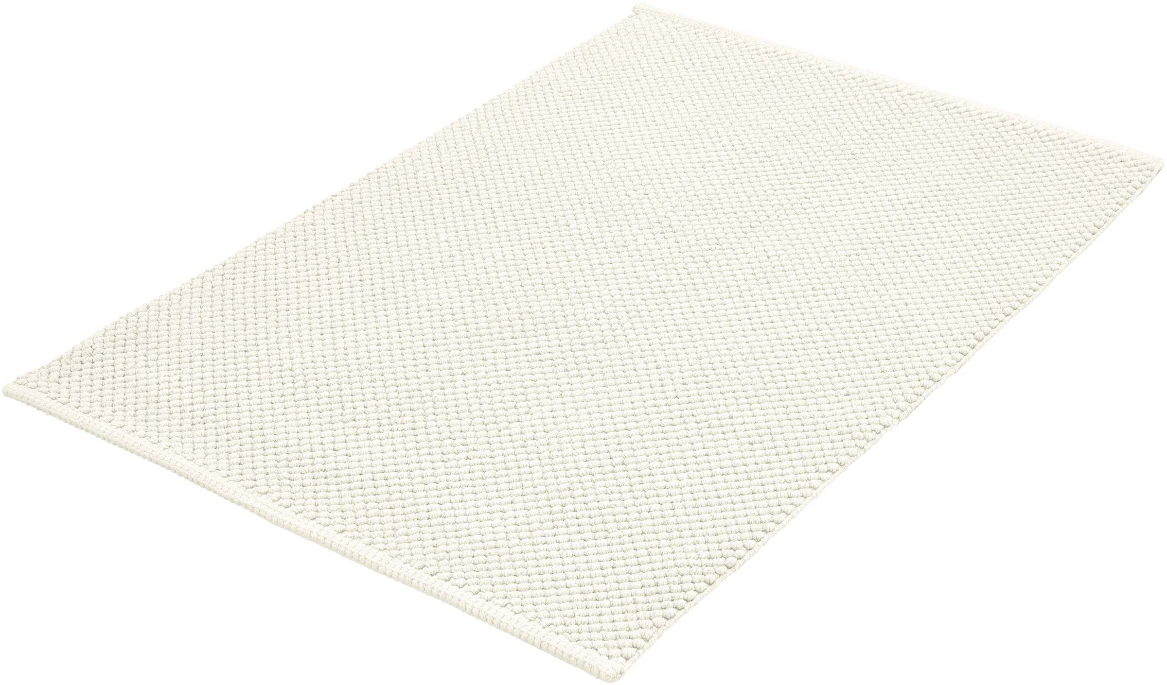 Kleine Wolke Badematte "Punto, Badvorleger, Badezimmer Teppich" Höhe 5 mm rutschhemmend beschichtet fußbodenheizungsgeeignet Badteppich, Uni Farben, Oberfläche reine Baumwolle