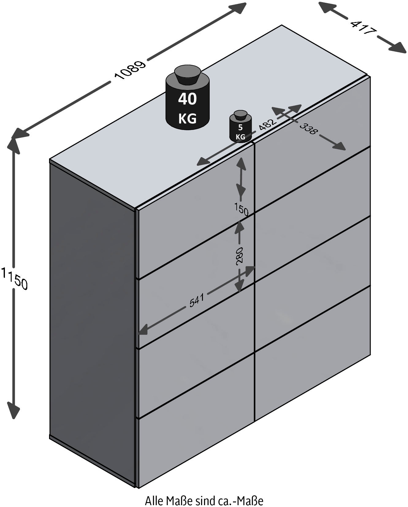 FMD Kommode »Belm«, Breite 109 cm